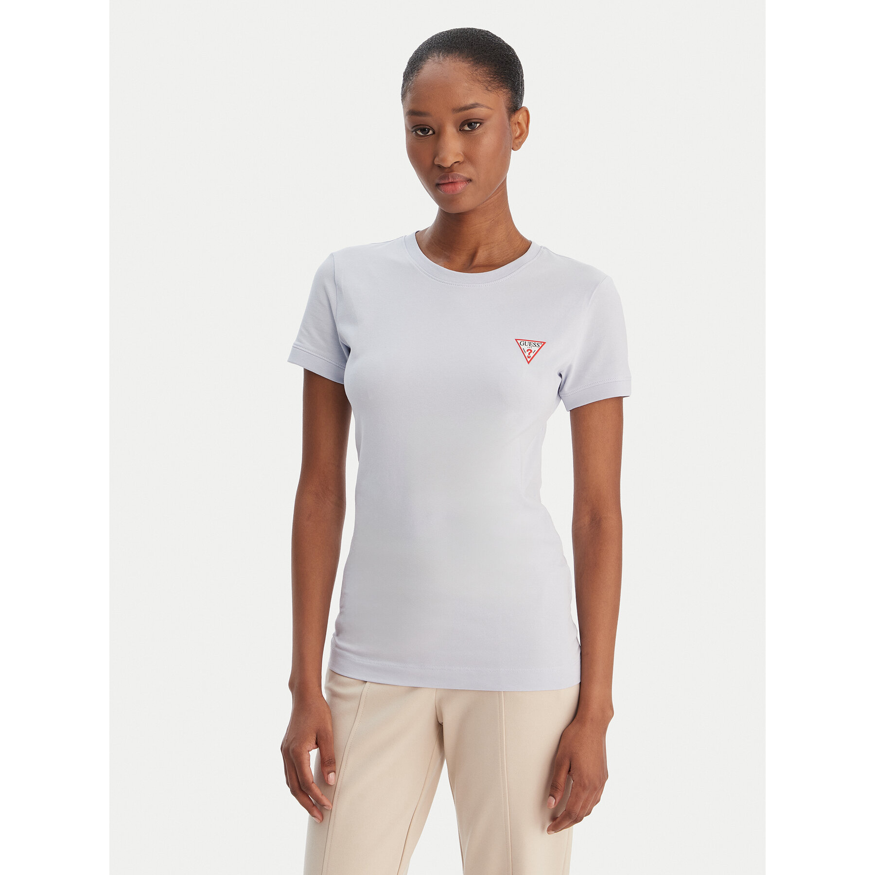 Guess T-Shirt W2YI44 J1314 Błękitny Regular Fit