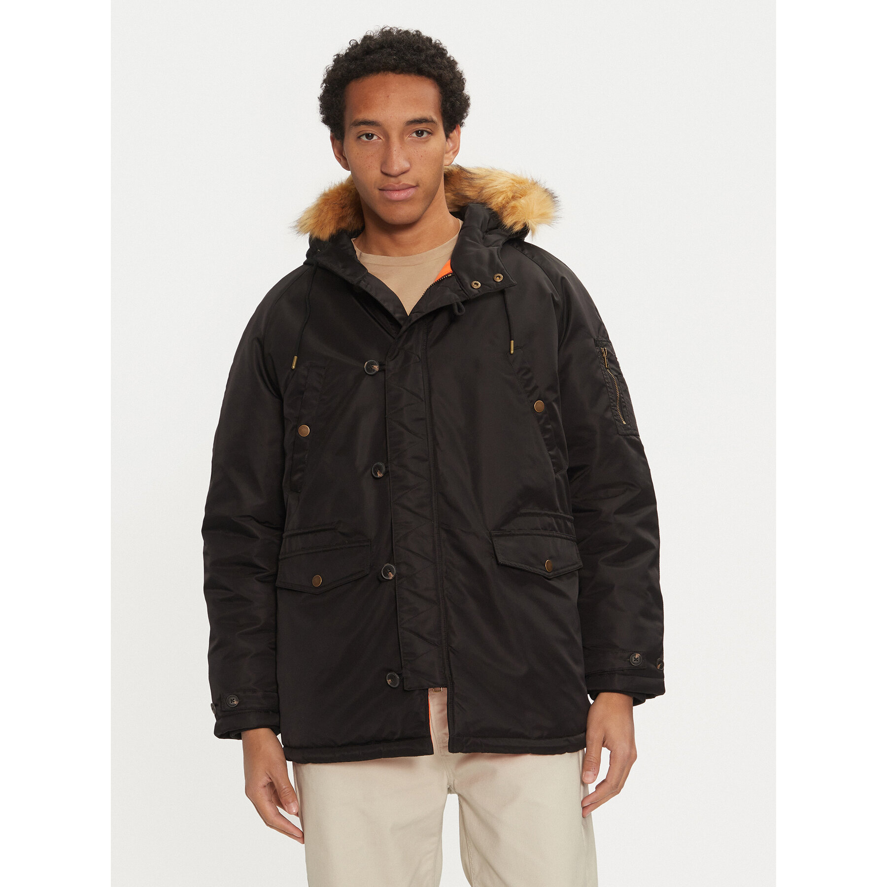 Guess Parka M4BL22 WG932 Czarny Regular Fit