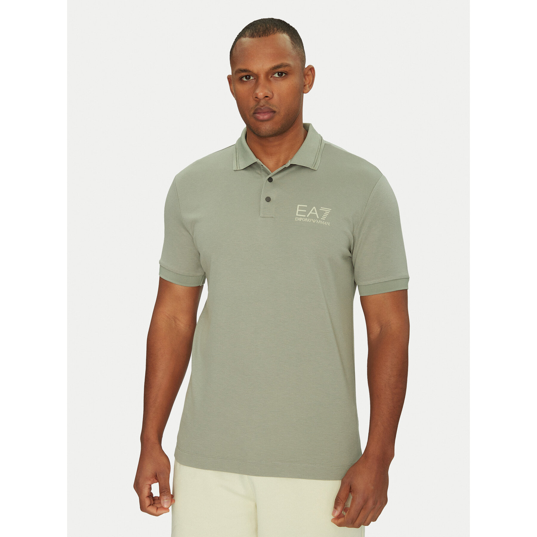 EA7 Emporio Armani Polo 7M000300 AF13739 U8058 Szary Regular Fit