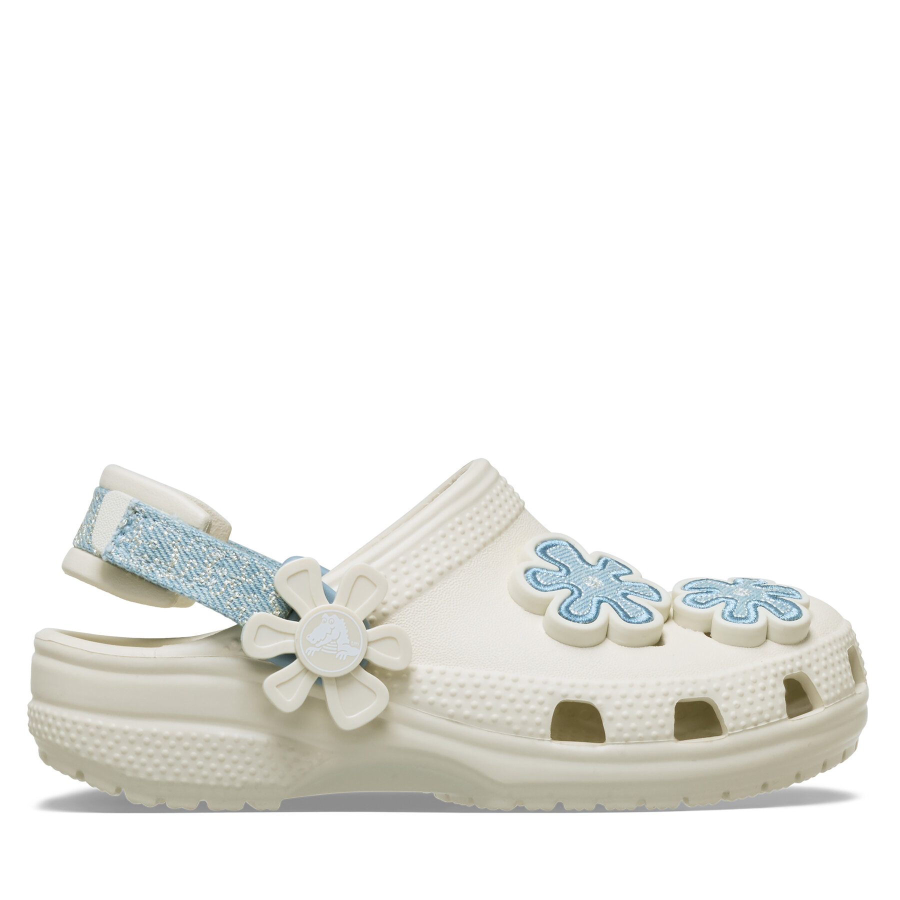 Crocs Klapki Clsc Dnm Flwr Adj BackstrapCgT 212512 Szary
