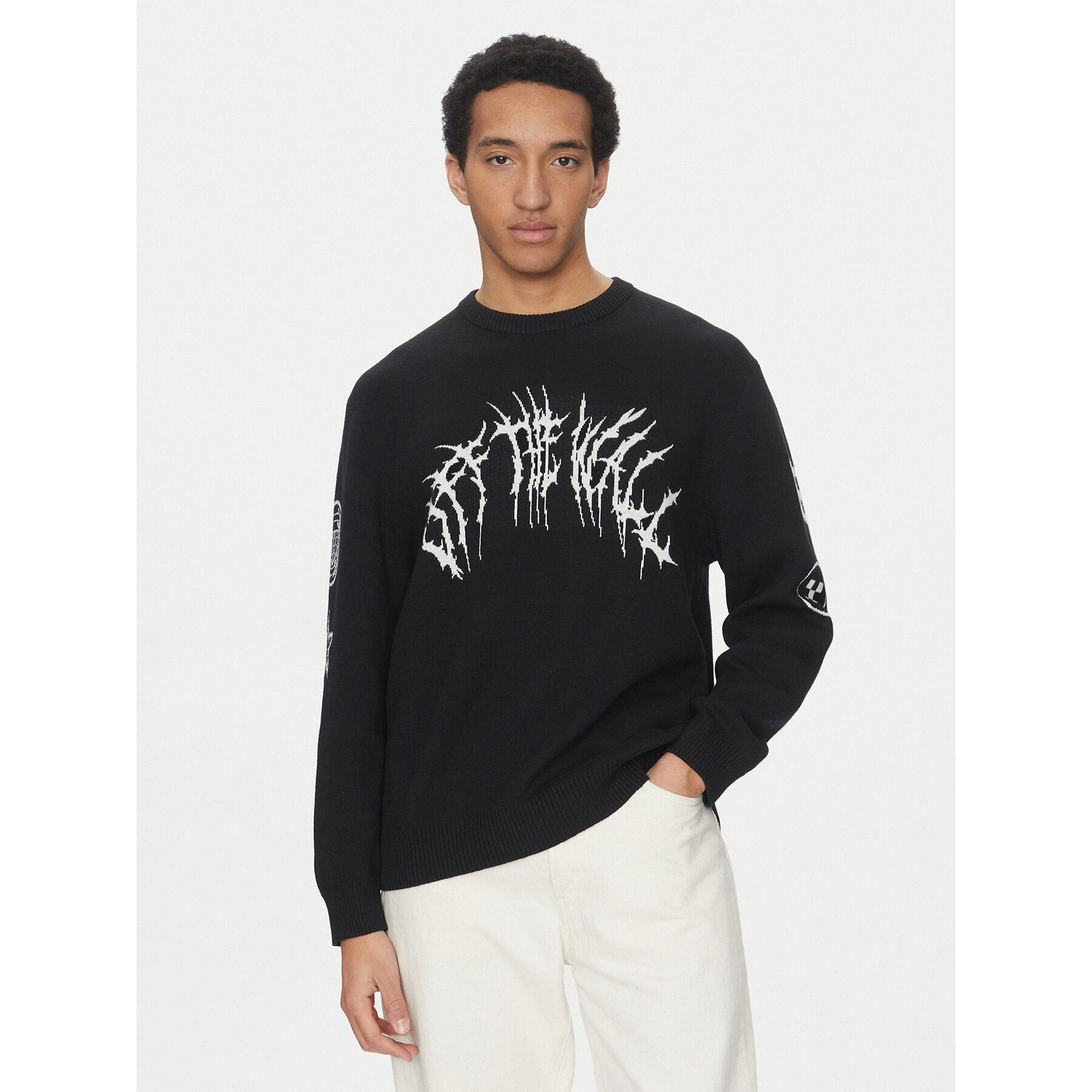 Vans Sweter Metal Arch VN000KUU Czarny Loose Fit
