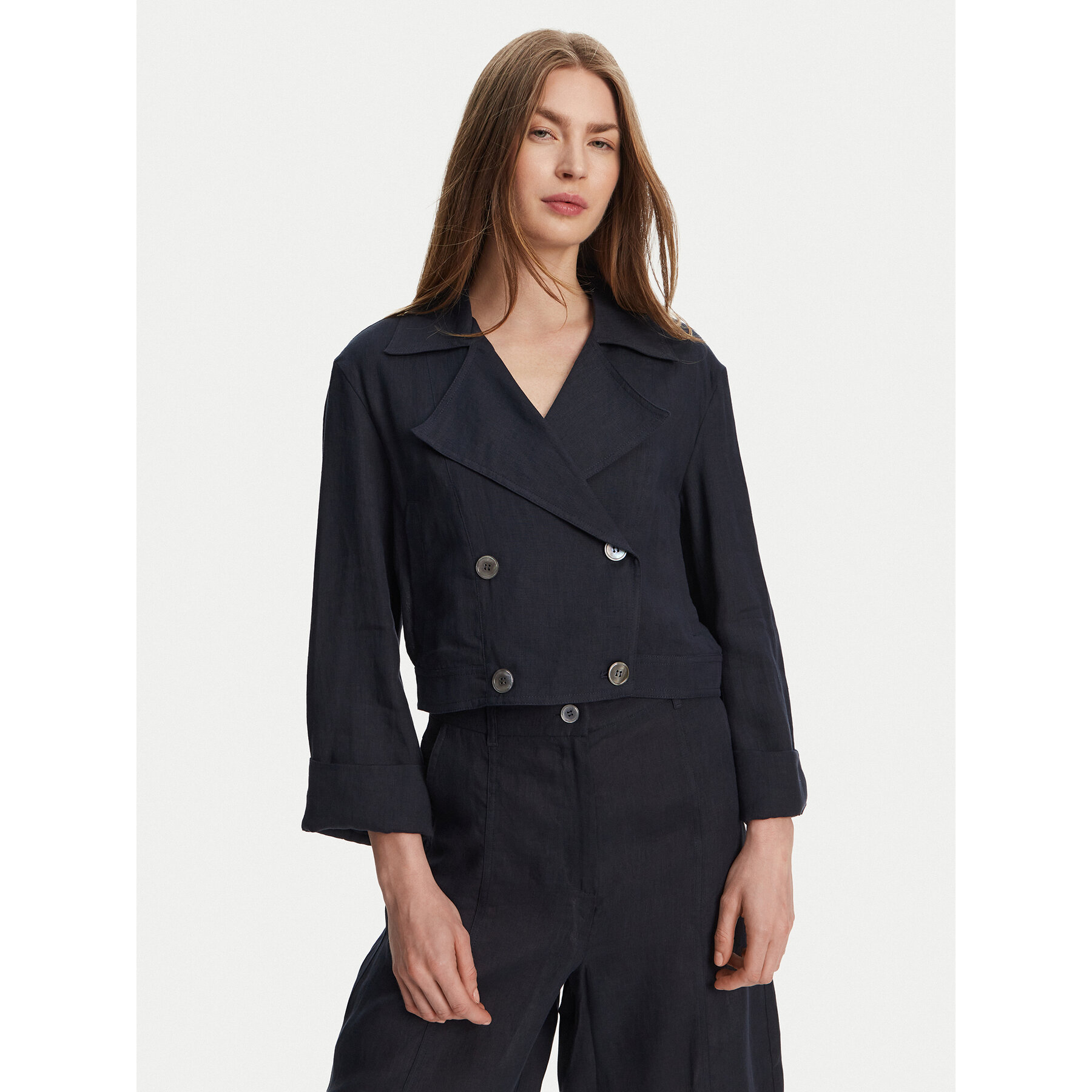Marella Trencz Flavio 2513041094 Granatowy Relaxed Fit