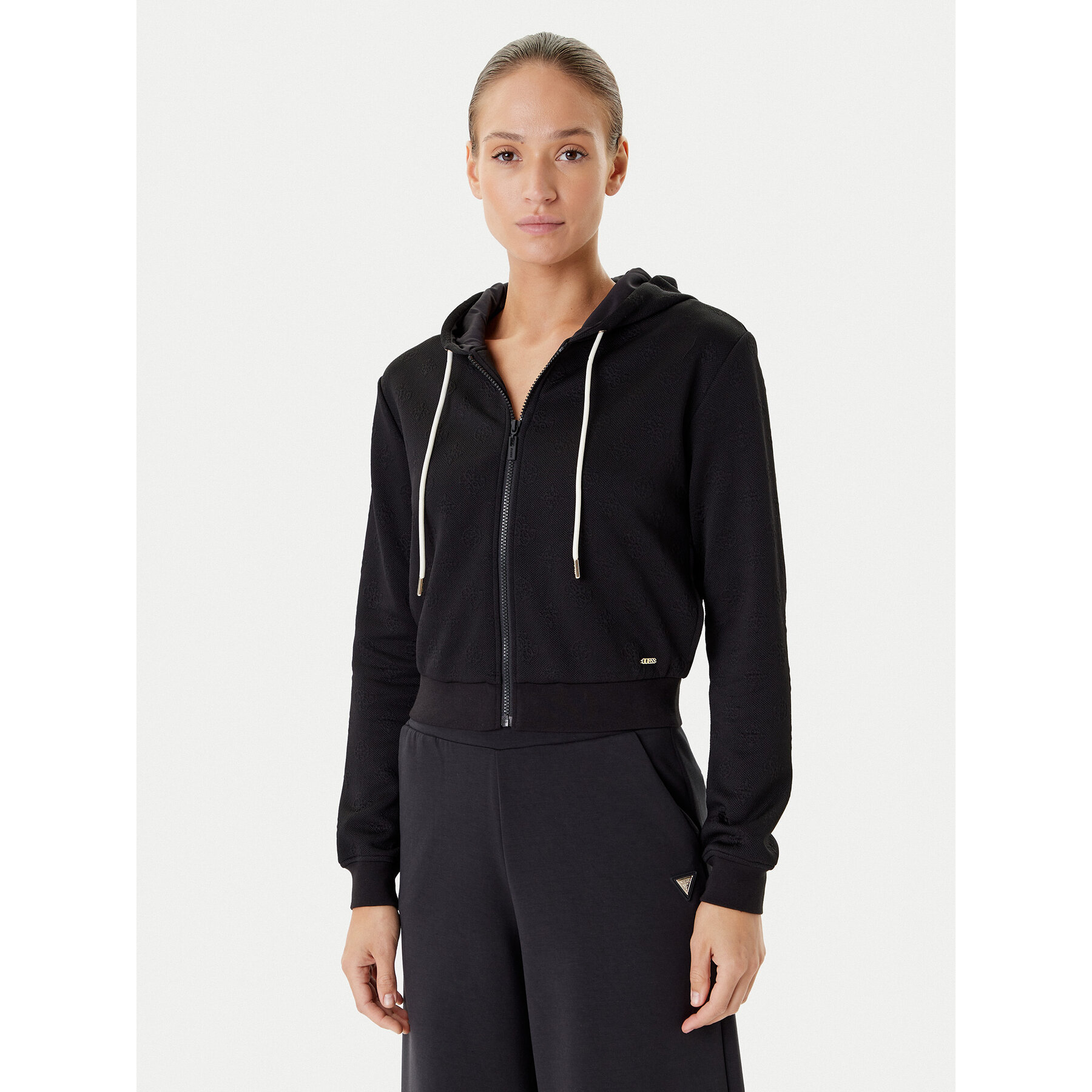 Guess Bluza V5YQ06 KBSL2 Czarny Regular Fit