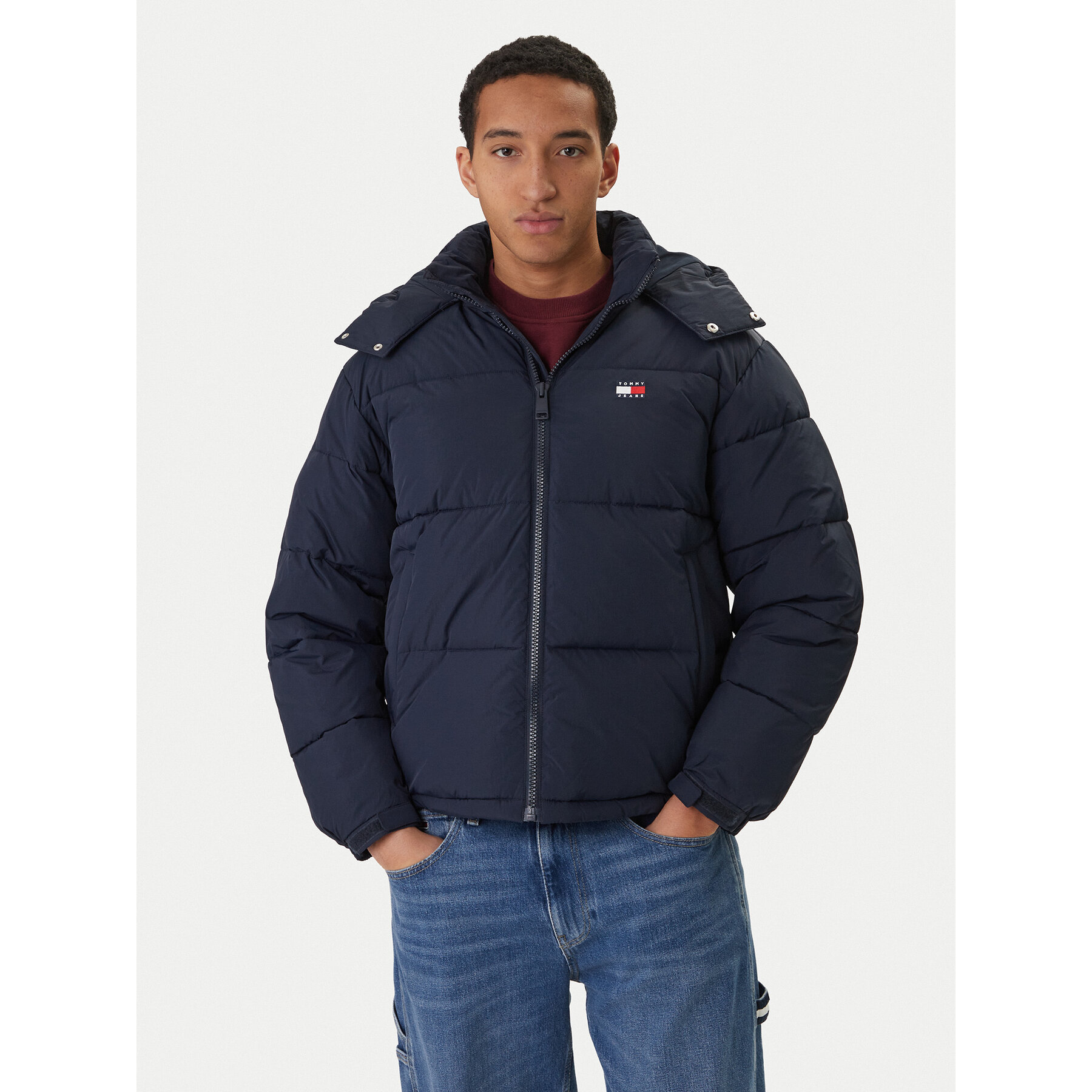 Tommy Jeans Kurtka zimowa DM0DM22730 Granatowy Regular Fit