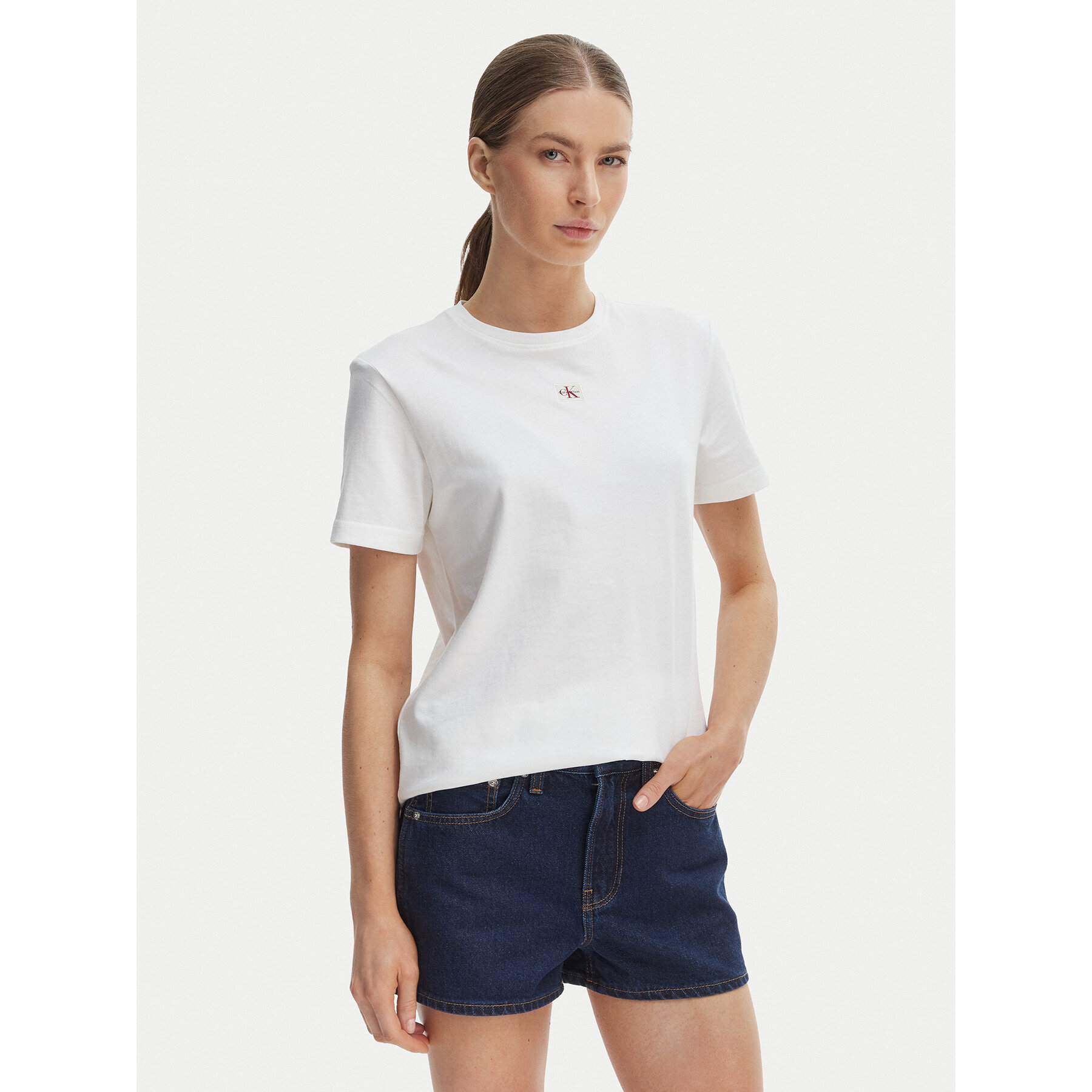 Calvin Klein Jeans T-Shirt LV047F227G Biały Classic Fit