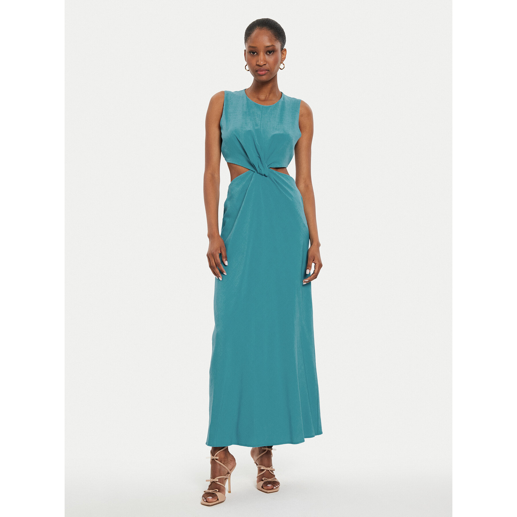 ViCOLO Sukienka letnia Abito TB2469 Błękitny Regular Fit