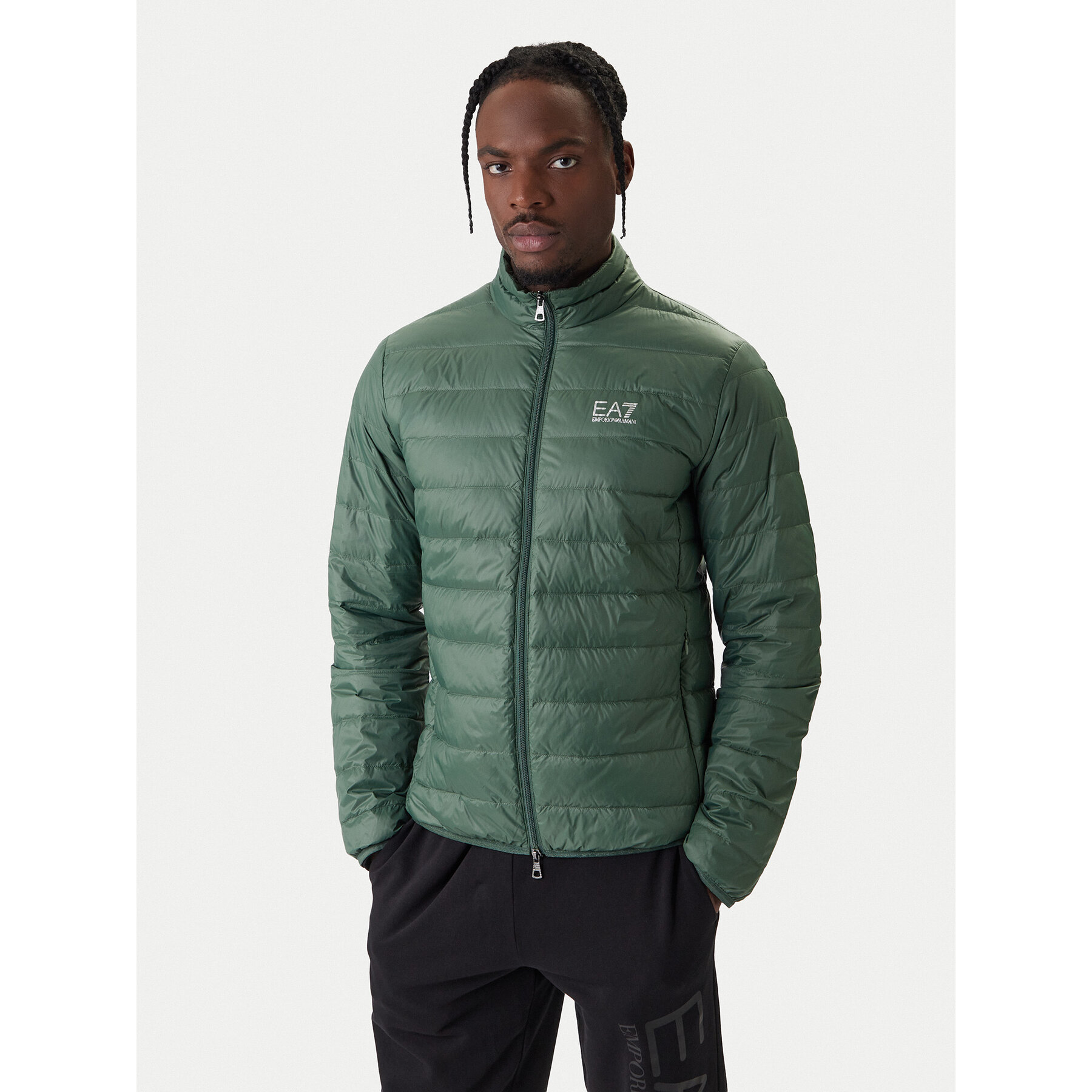 EA7 Emporio Armani Kurtka puchowa 8NPB23 PNGPZ U7260 Zielony Regular Fit