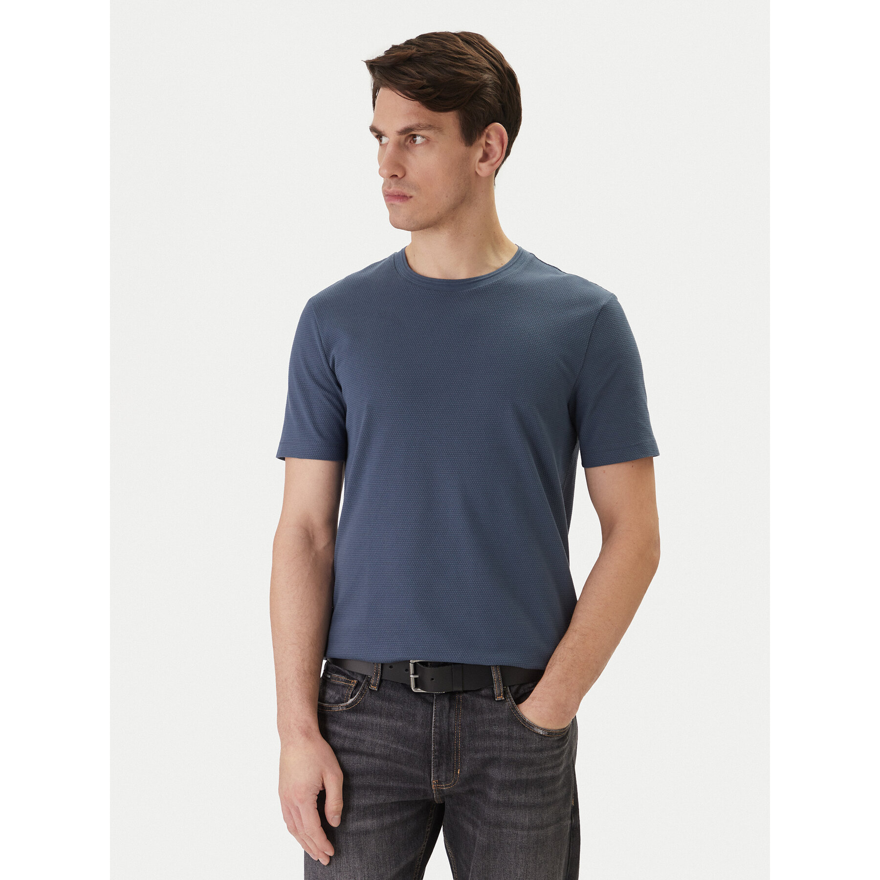 BOSS T-Shirt Tiburt 240 50452680 Niebieski Regular Fit