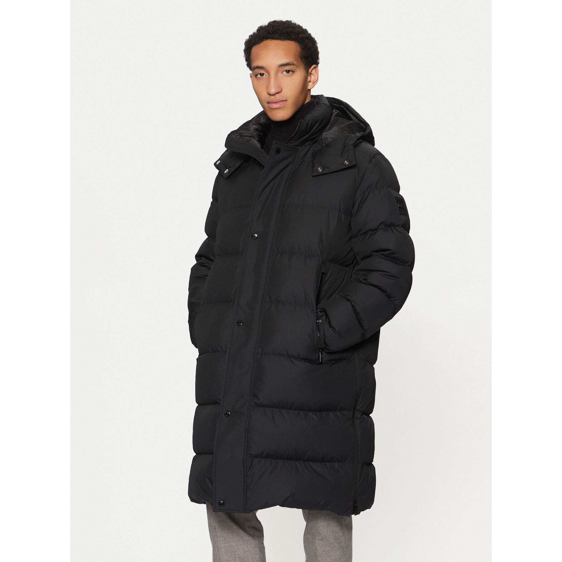 BOSS Kurtka puchowa H-Donden5 50525237 Czarny Regular Fit