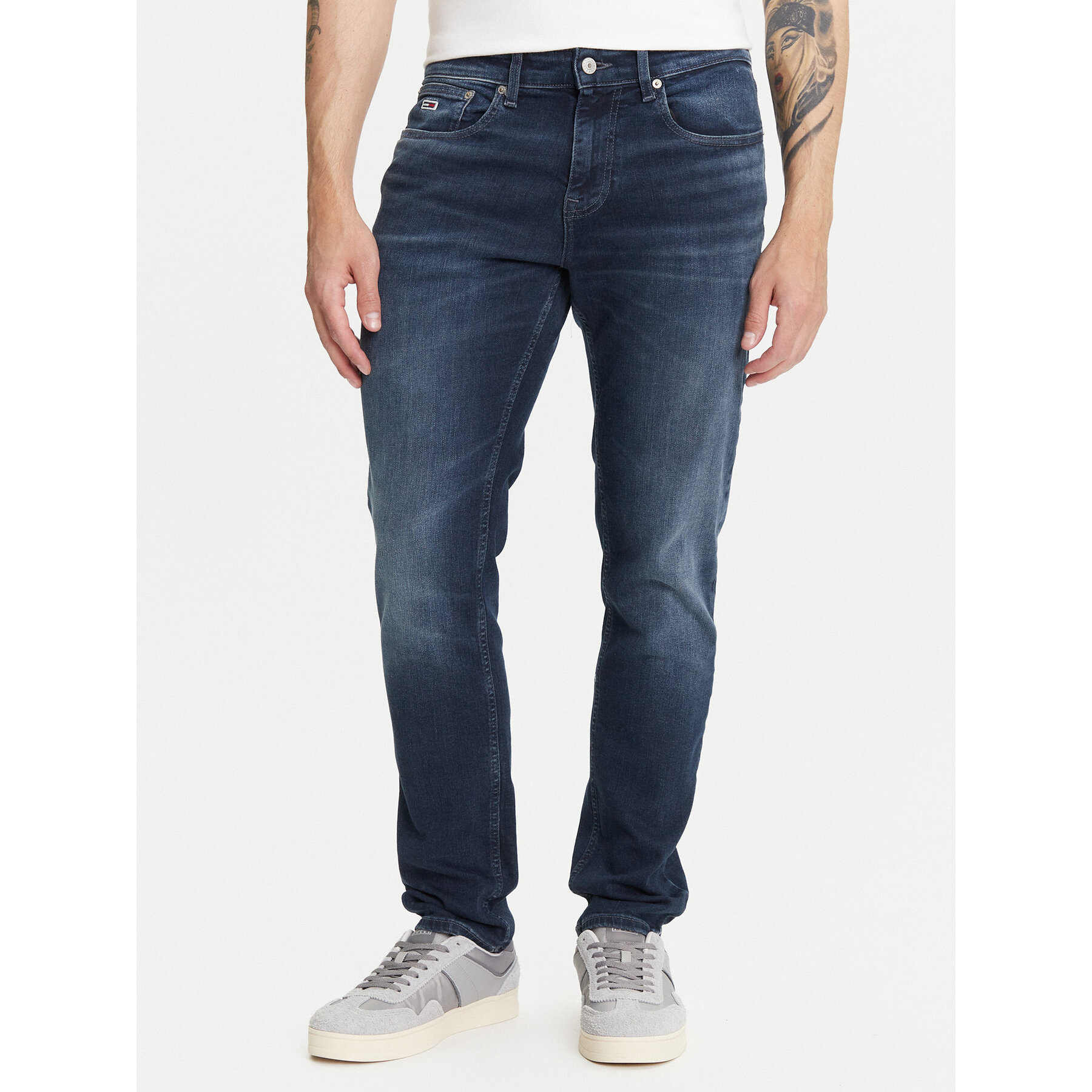 Tommy Jeans Jeansy Scanton DM0DM21899 Granatowy Slim Fit