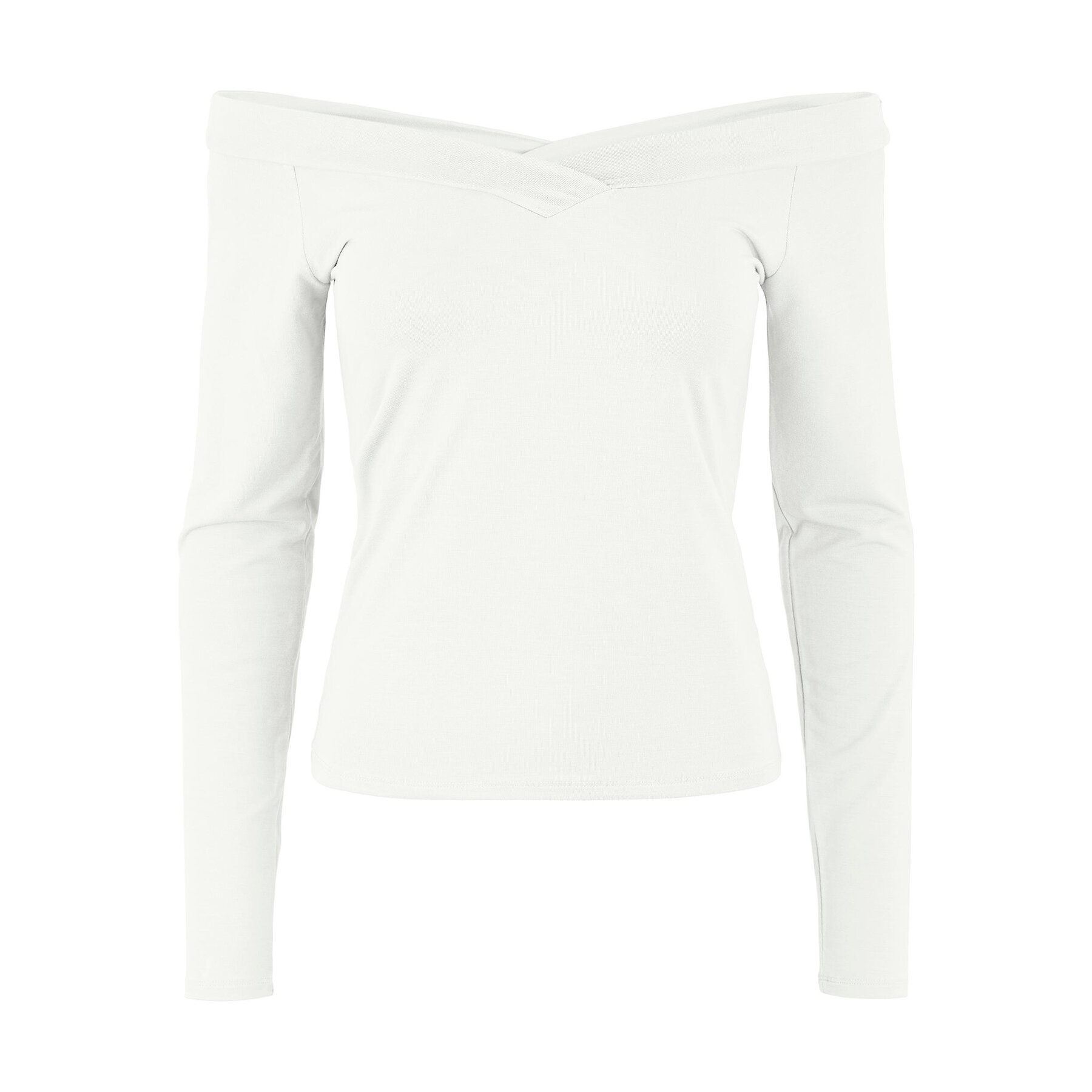 Pieces Bluzka 17103018 Biały Slim Fit