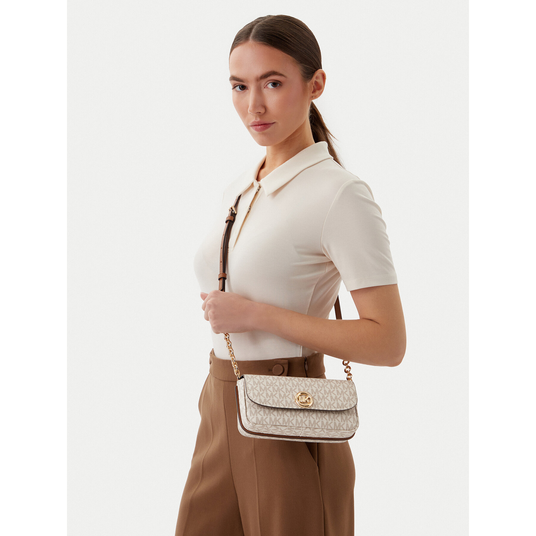 MICHAEL Michael Kors Torebka Nolita 32S6GY5C5B Écru