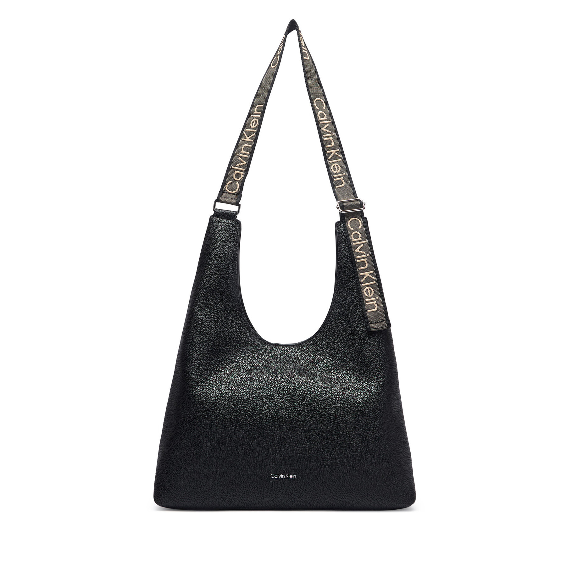 Calvin Klein Torebka Webbing Adj Strap Large Shoulder LV04F3643G Czarny