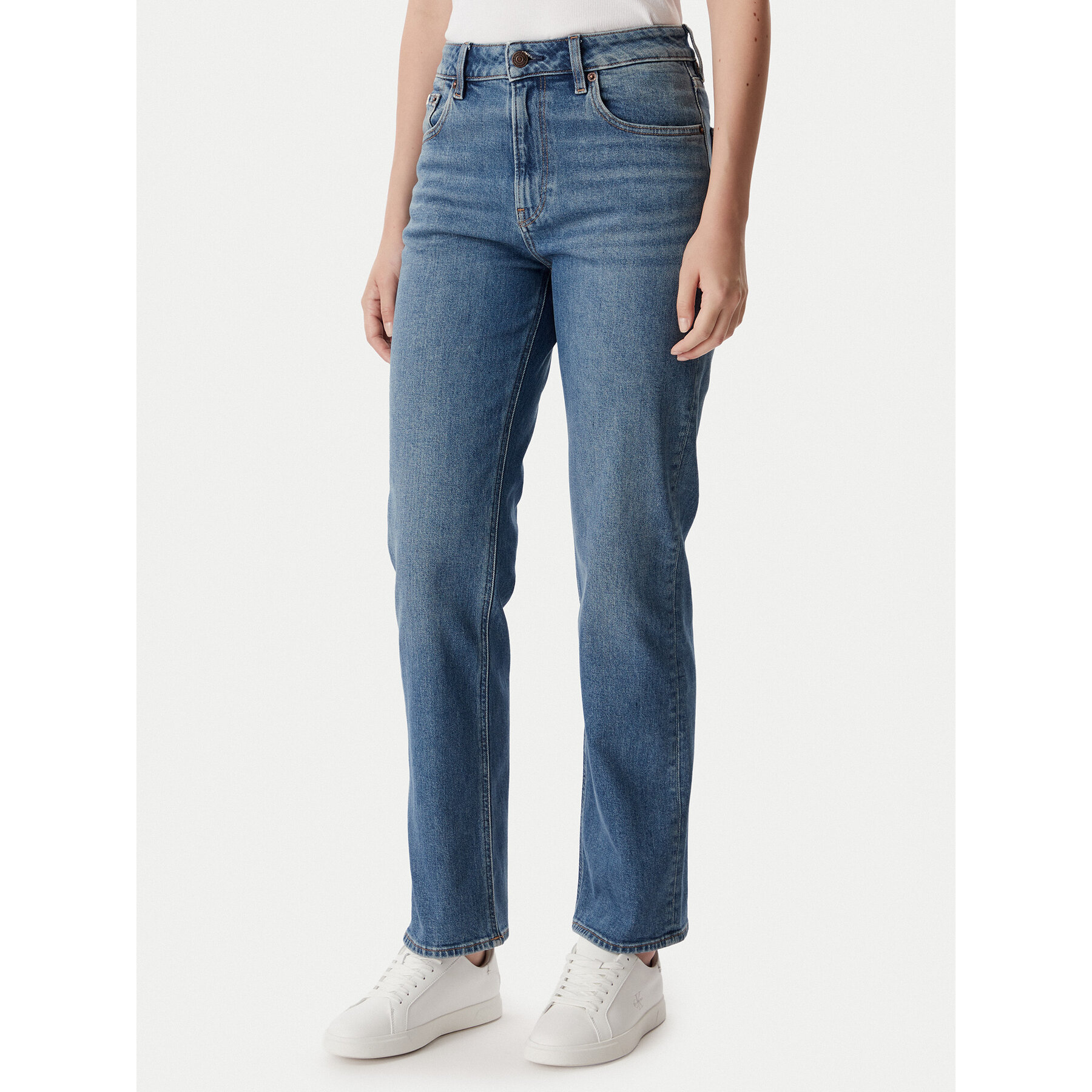 Calvin Klein Jeans Jeansy LV047F711G Granatowy Straight Fit