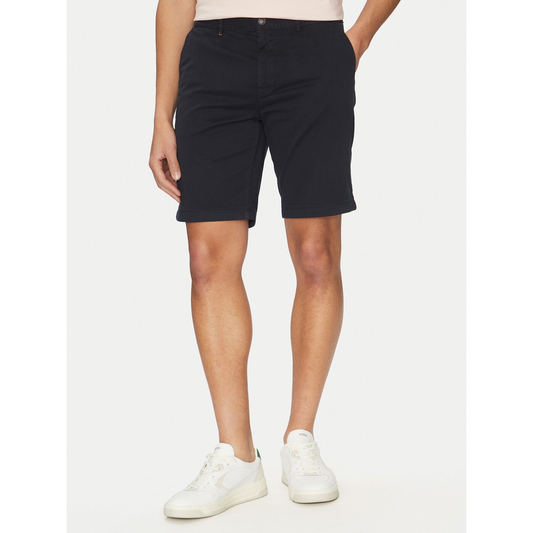 BOSS Szorty materiałowe 50536723 Granatowy Slim Fit