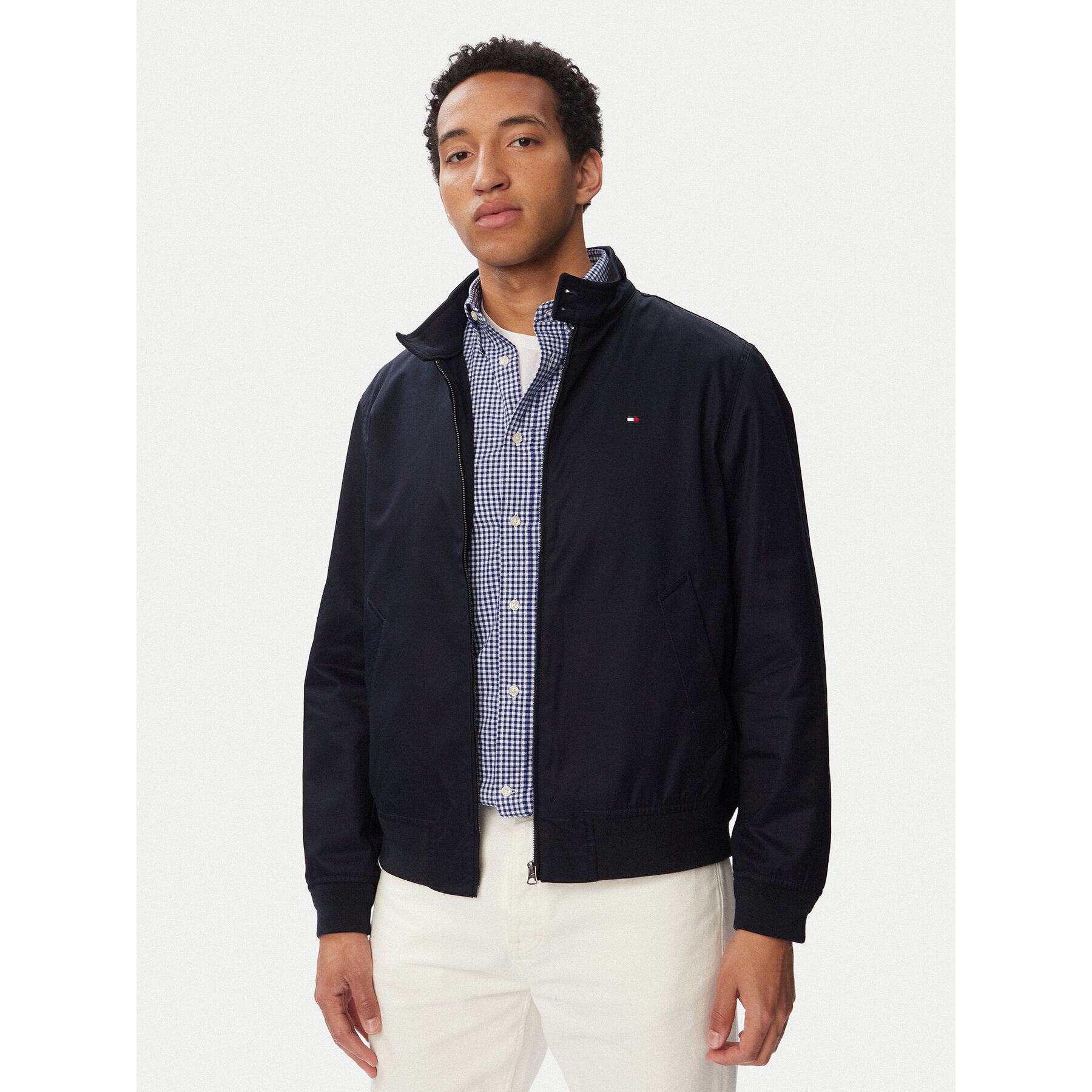 Tommy Hilfiger Kurtka przejściowa Classic Harrington MW0MW43468 Granatowy Regular Fit