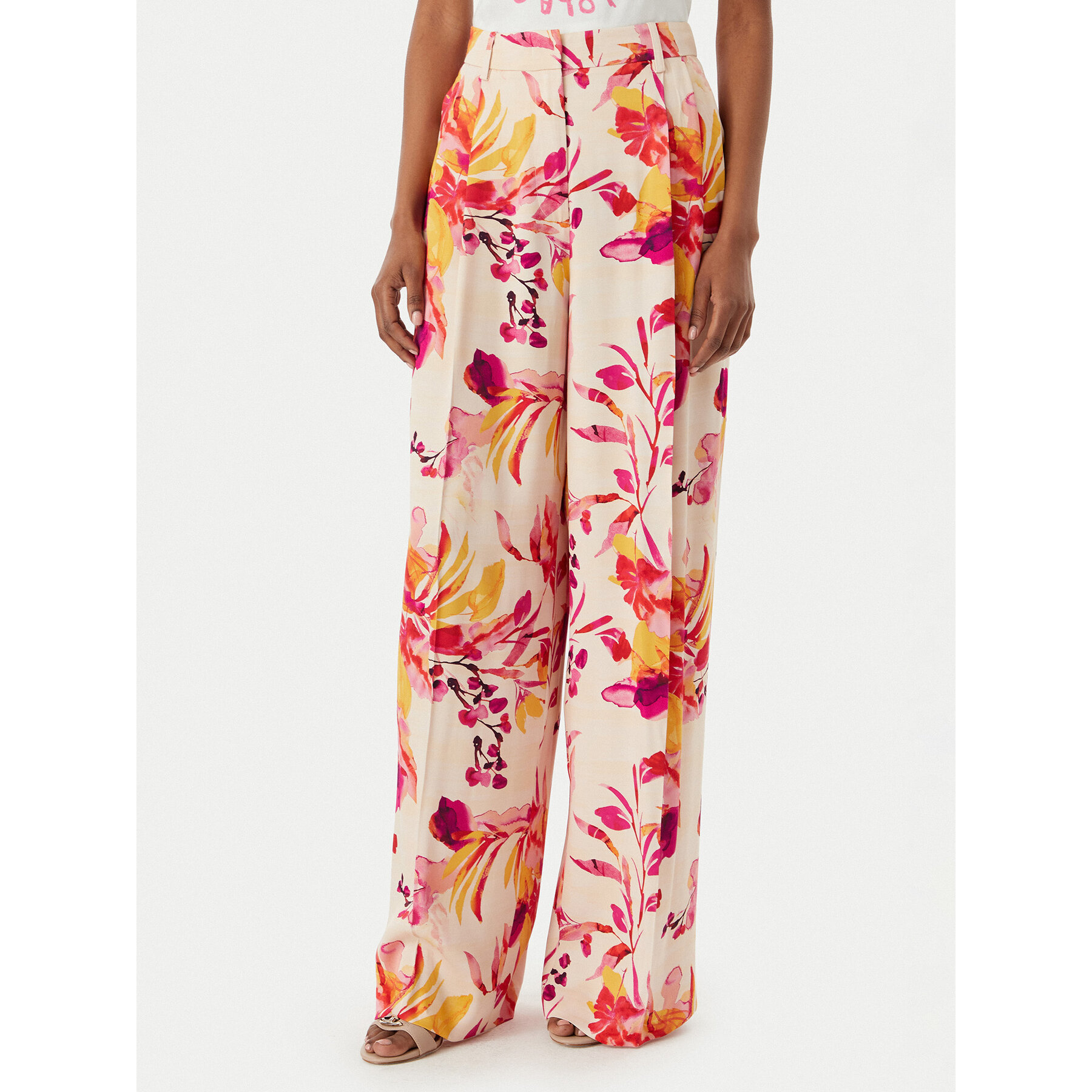 LOLA CASADEMUNT Spodnie materiałowe MS2614027 Kolorowy Wide Leg