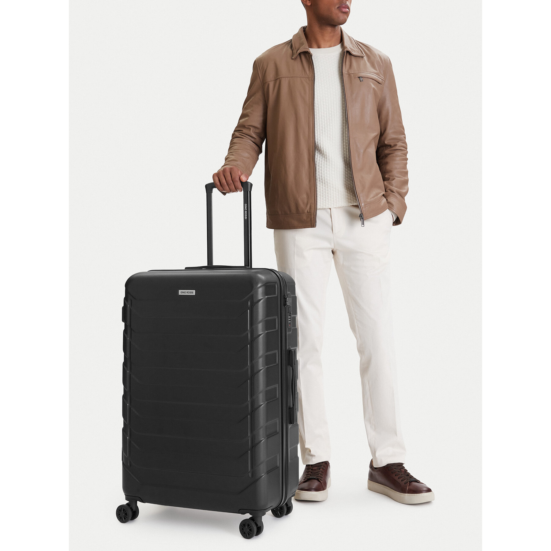 GINO ROSSI Walizka duża CEO-GIN-L-001-05-BLACK-2 Czarny