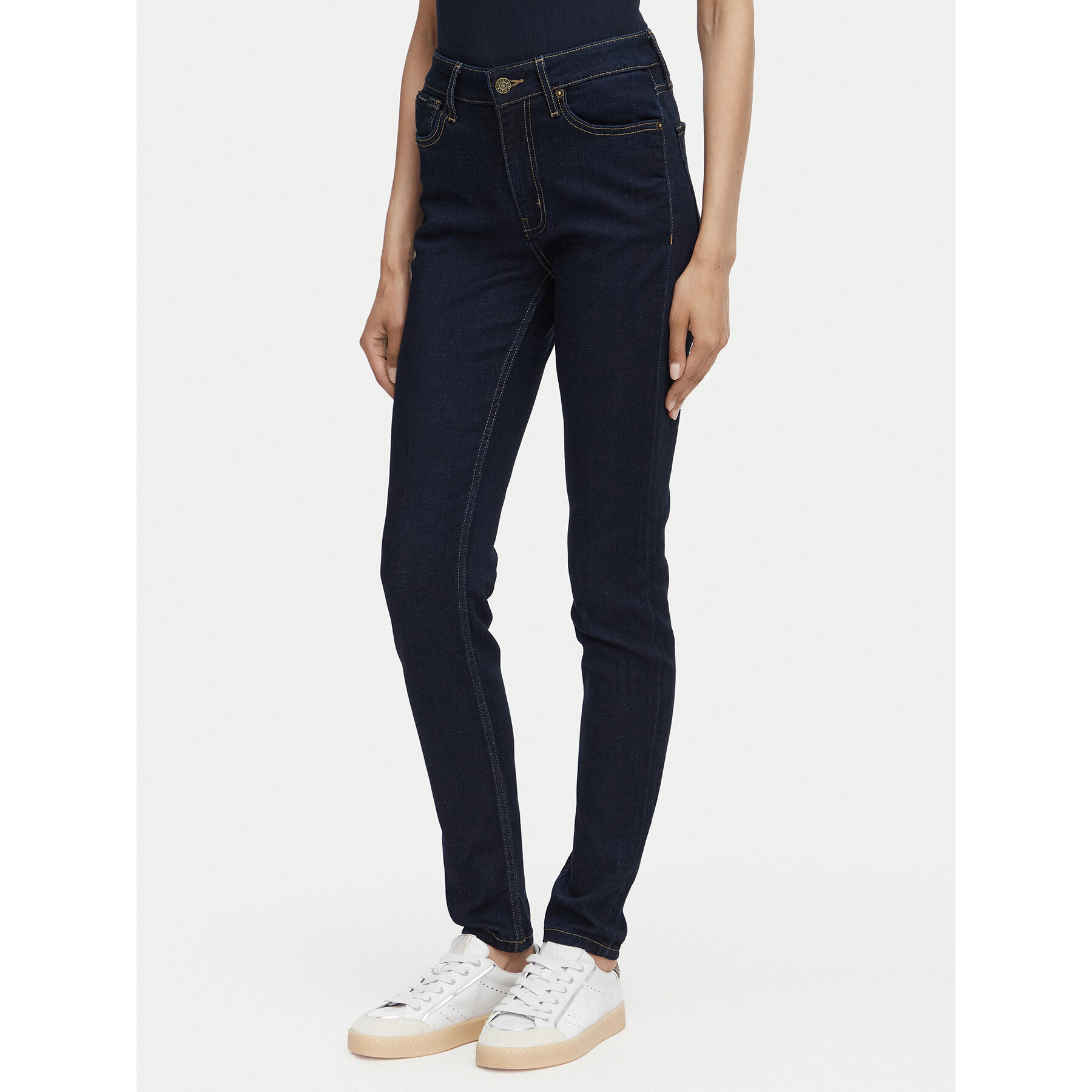 Guess Jeans Jeansy W5YA92 D7041 Granatowy Skinny Fit