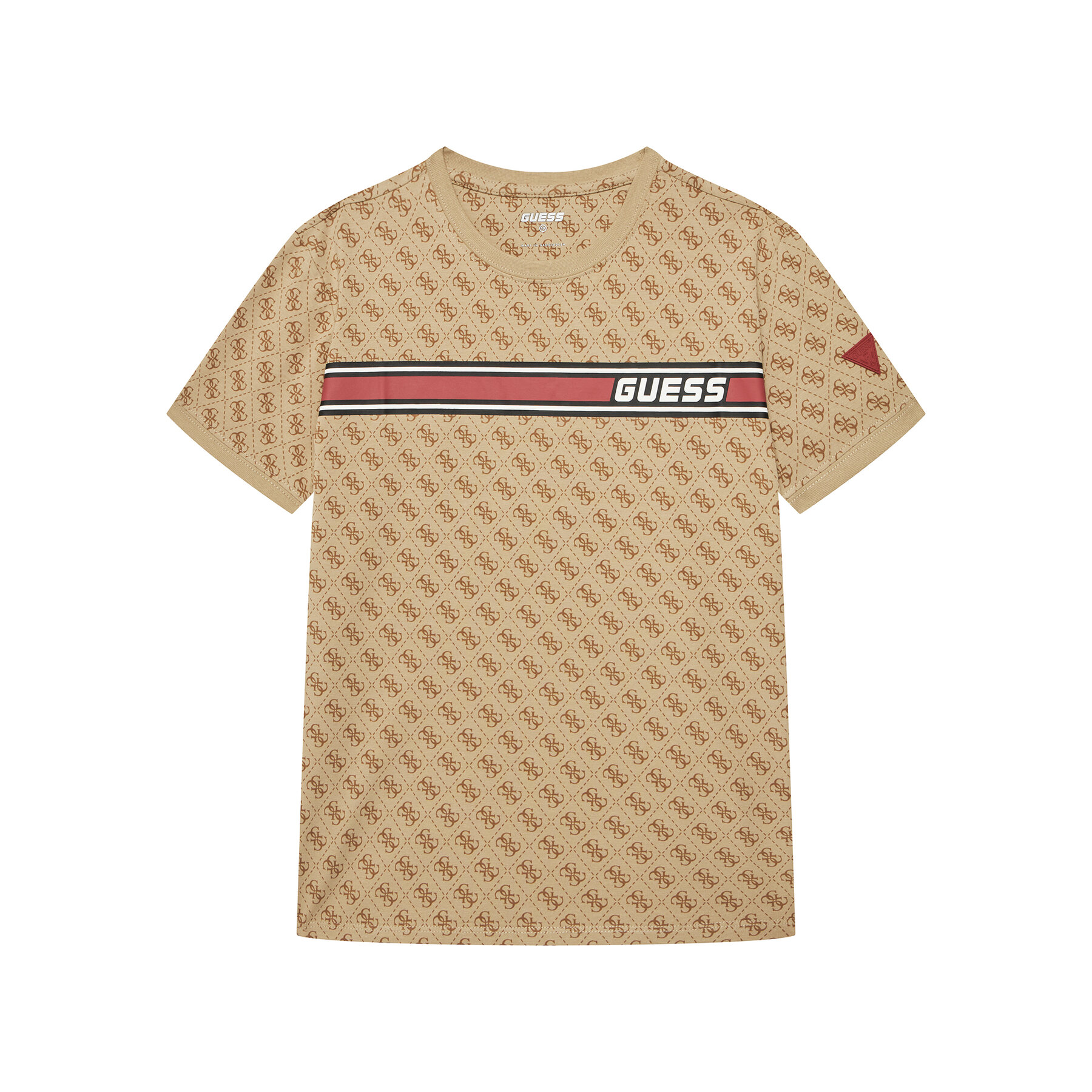 Guess T-Shirt L4YI47 J1314 Beżowy Regular Fit