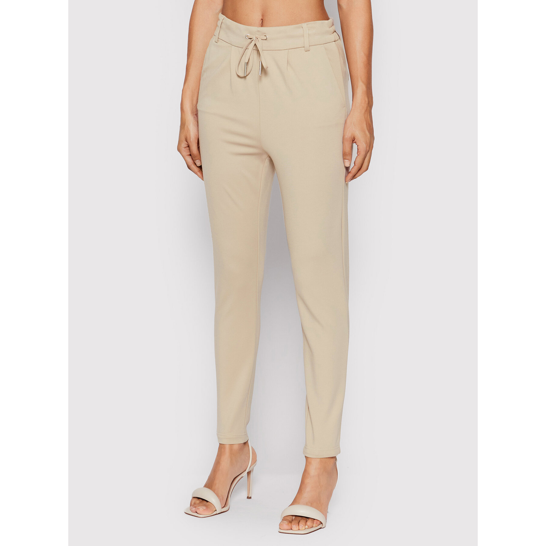 ONLY Spodnie materiałowe Poptrash 15115847 Beżowy Slim Fit