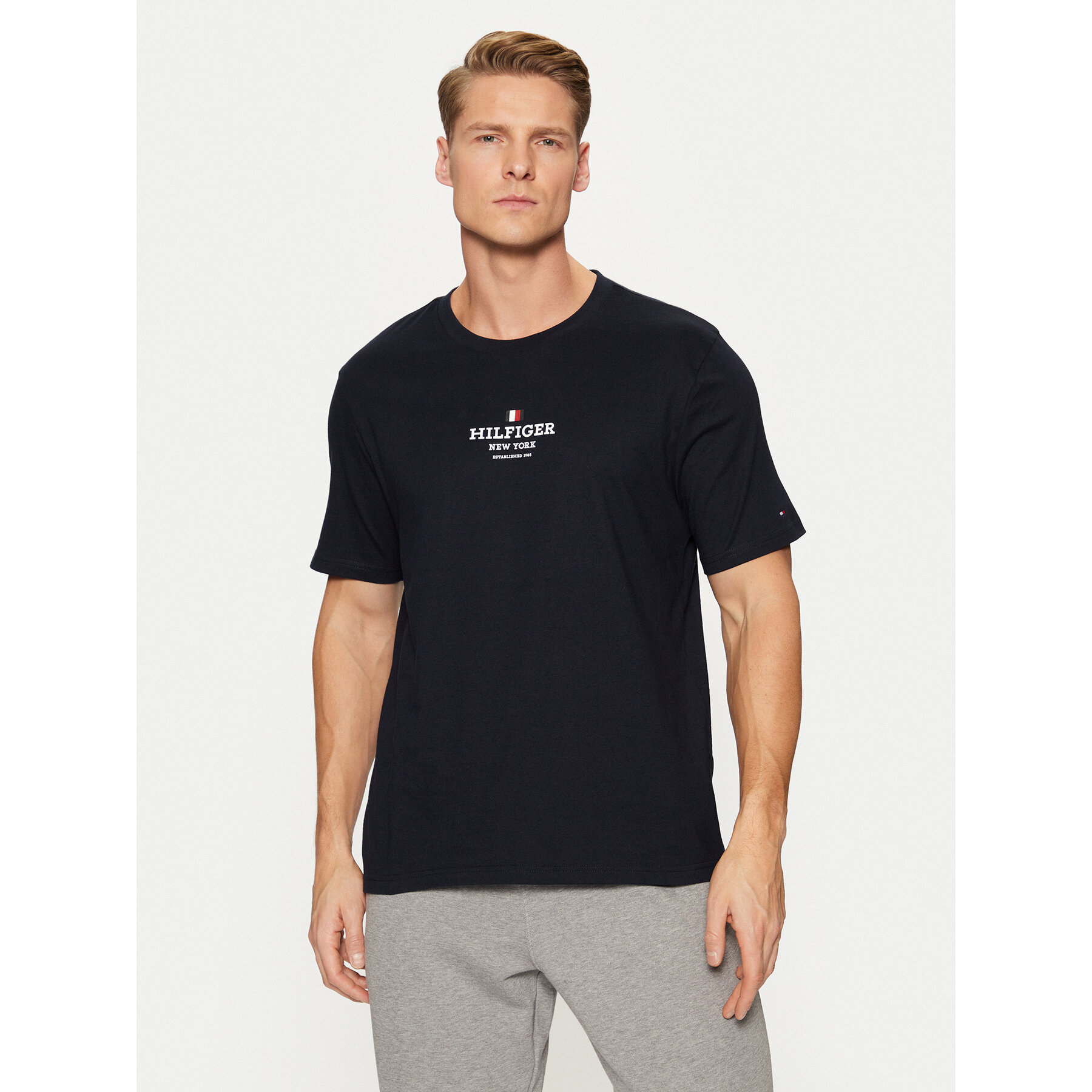 Tommy Hilfiger T-Shirt MW0MW38980 Granatowy Regular Fit