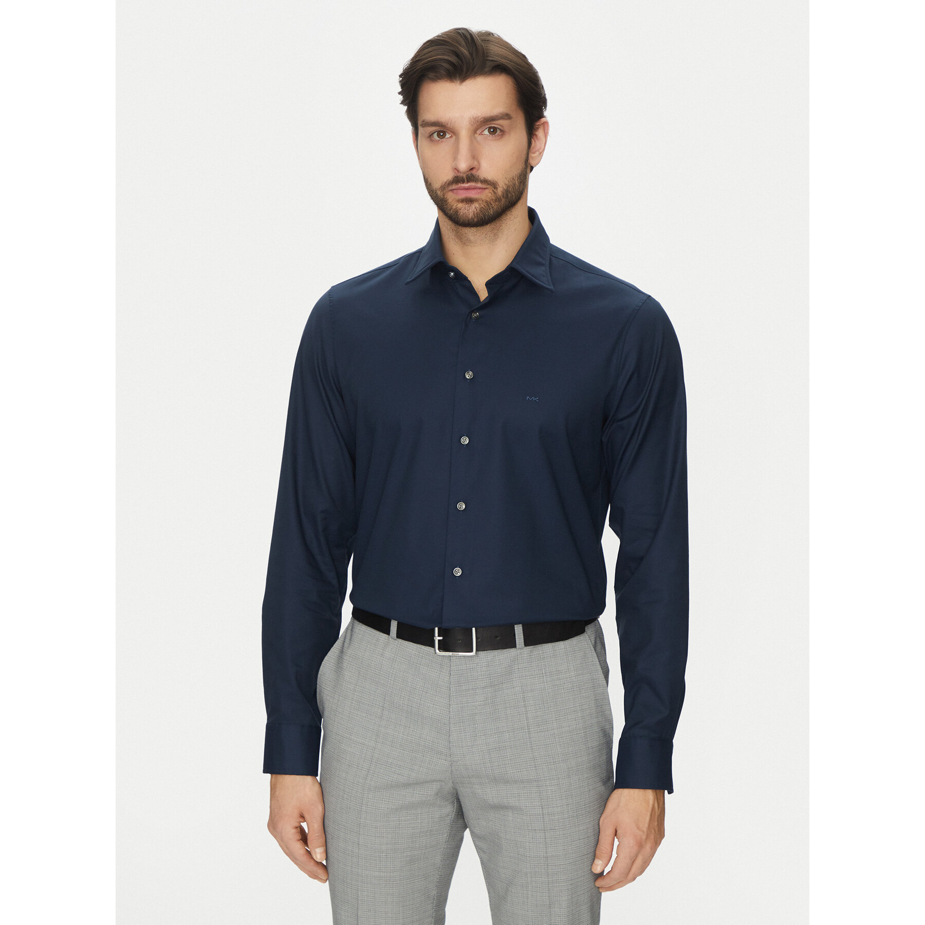 Michael Kors Koszula MD0MD91514 Granatowy Slim Fit