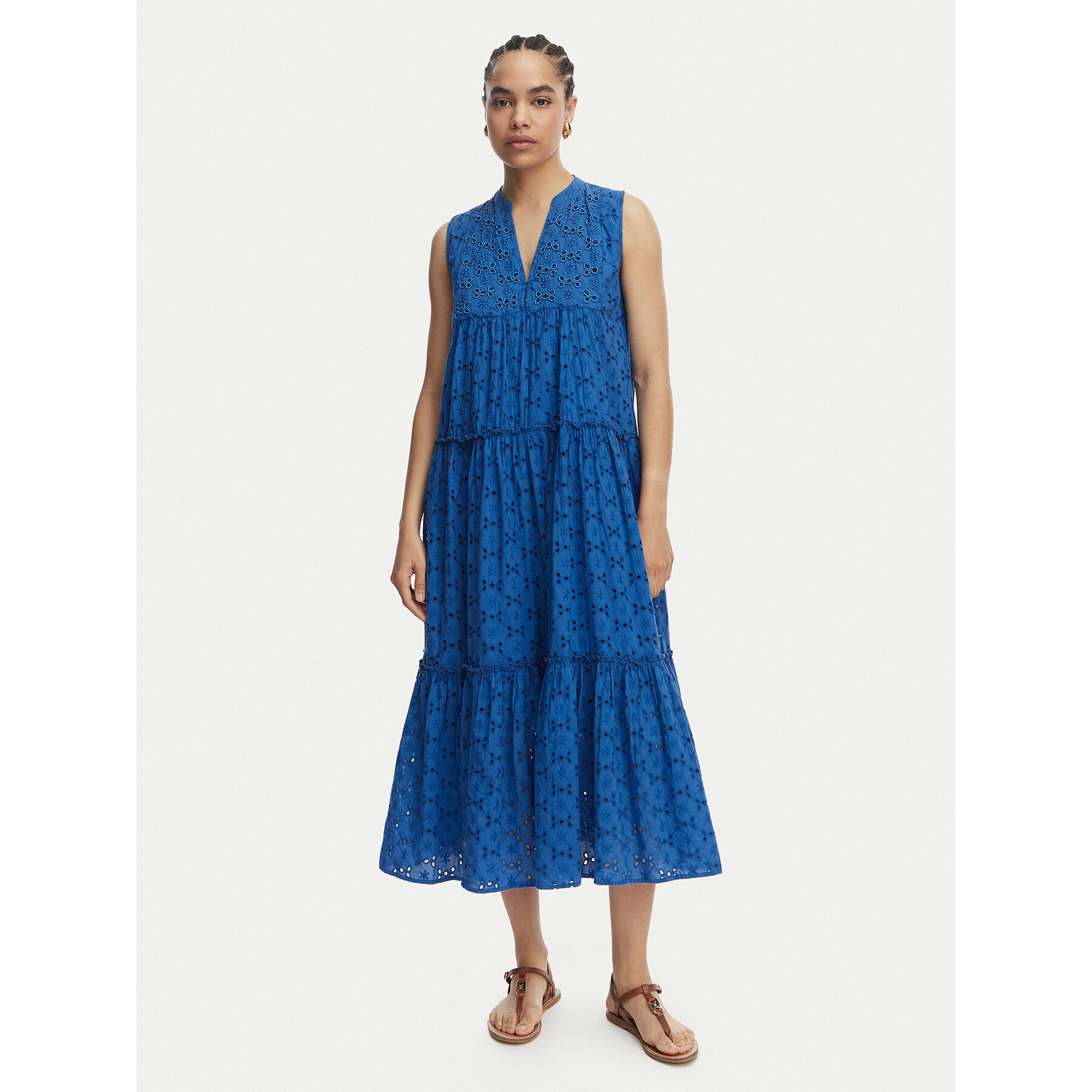 LOLA CASADEMUNT Sukienka letnia LS2616017 Niebieski Regular Fit