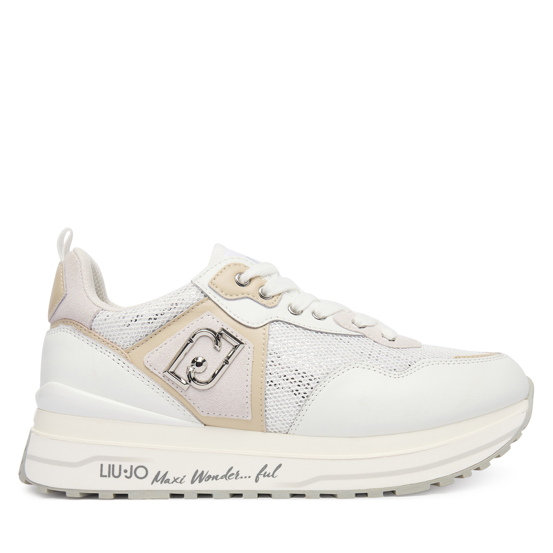 Liu Jo Sneakersy Maxi Wonder 01 BA6009 PX077 Biały