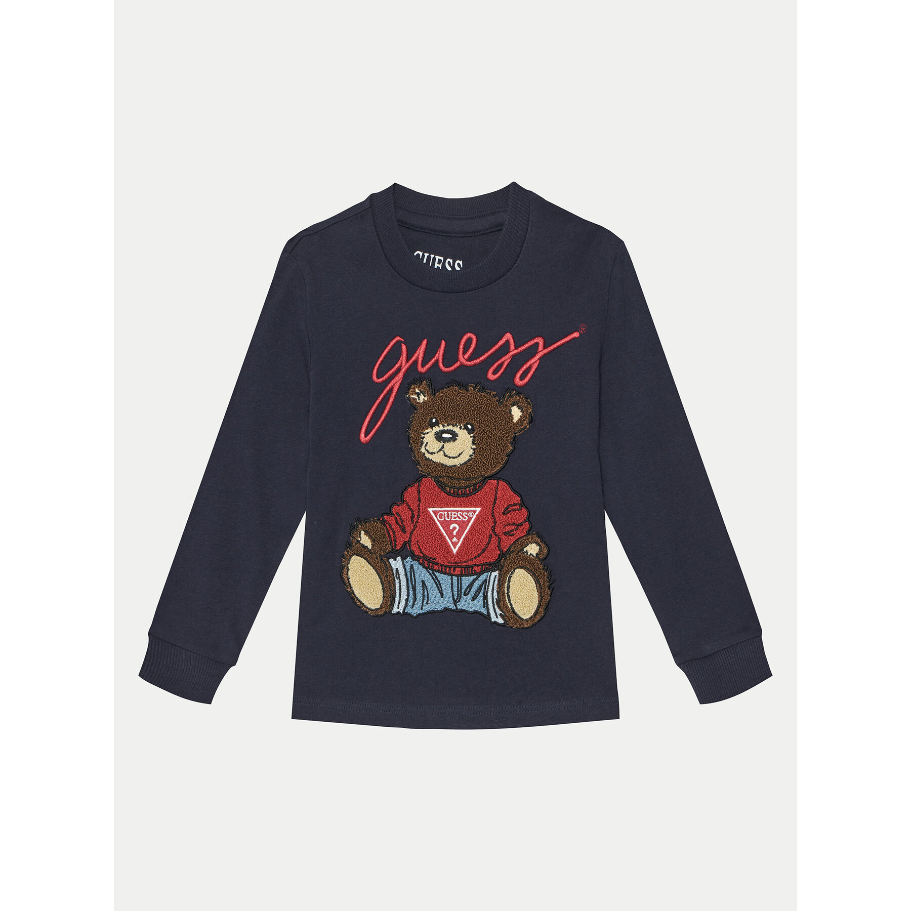 Guess Bluzka L5RI32 K8HM4 Granatowy Regular Fit