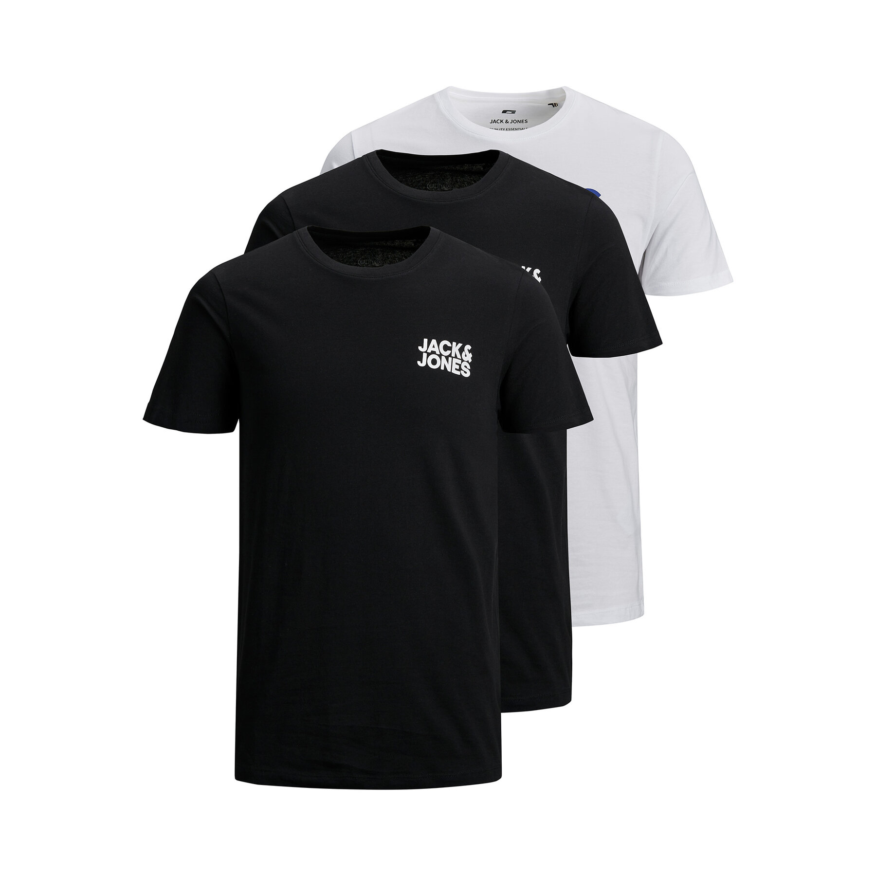 Jack & Jones Komplet t-shirtów Corp Logo 12191762 Czarny Slim Fit