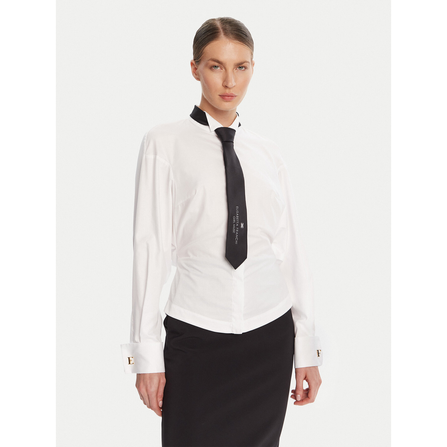 Elisabetta Franchi Koszula re Biały Regular Fit