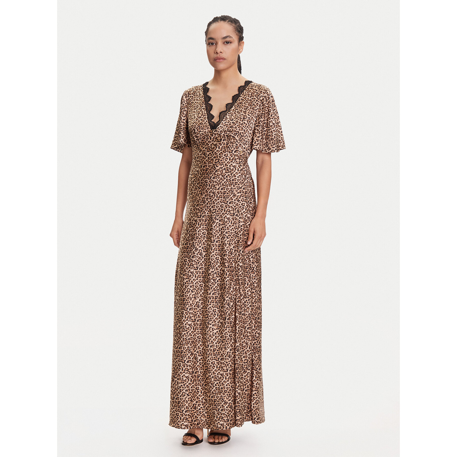Guess Sukienka wieczorowa W5YK01 WHEZ2 Beżowy Regular Fit