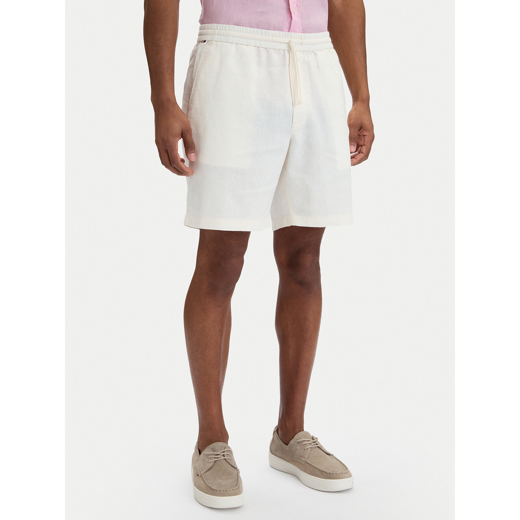 Tommy Hilfiger Szorty materiałowe Dover MW0MW44358 Biały Regular Fit