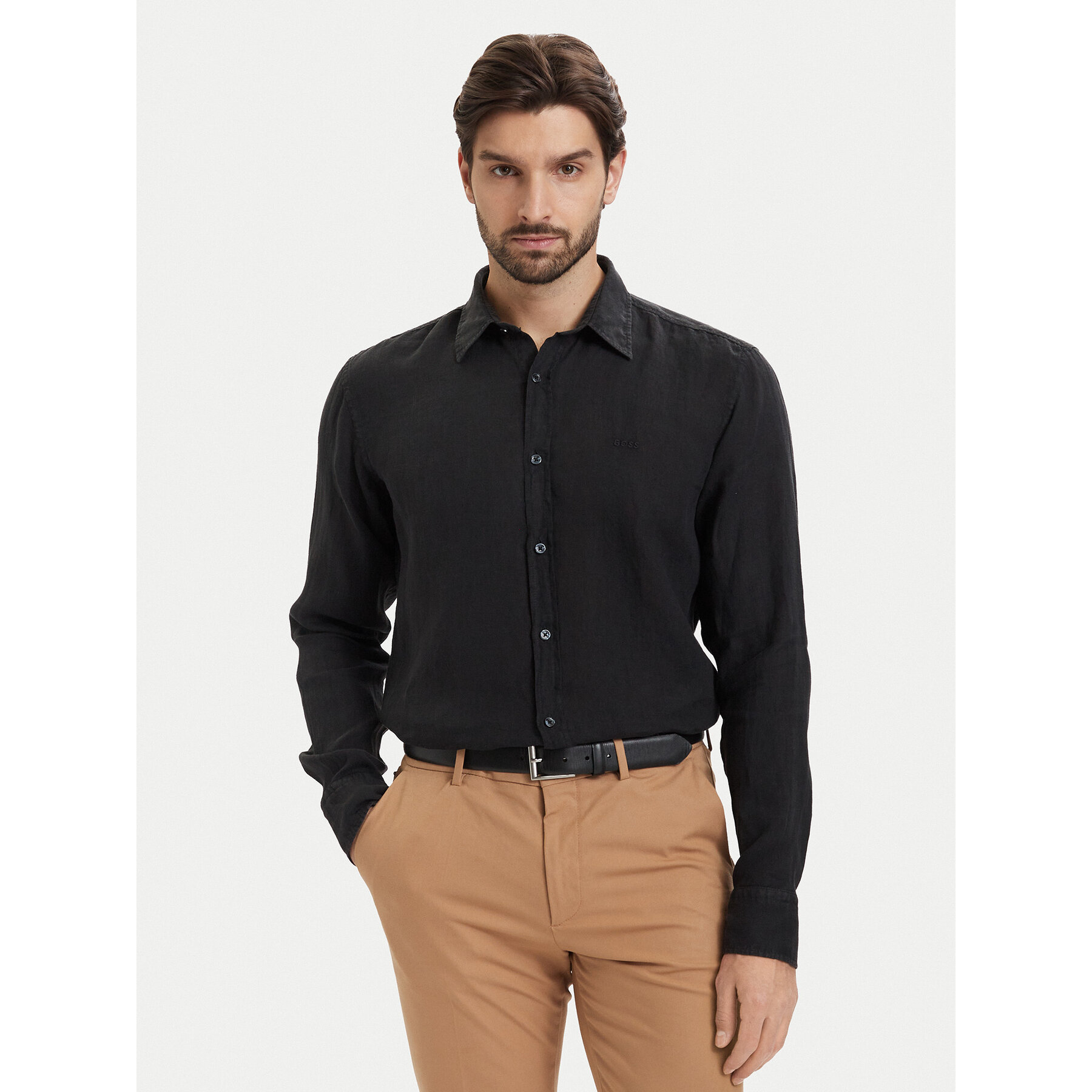 BOSS Koszula Relegant 50567579 Czarny Regular Fit