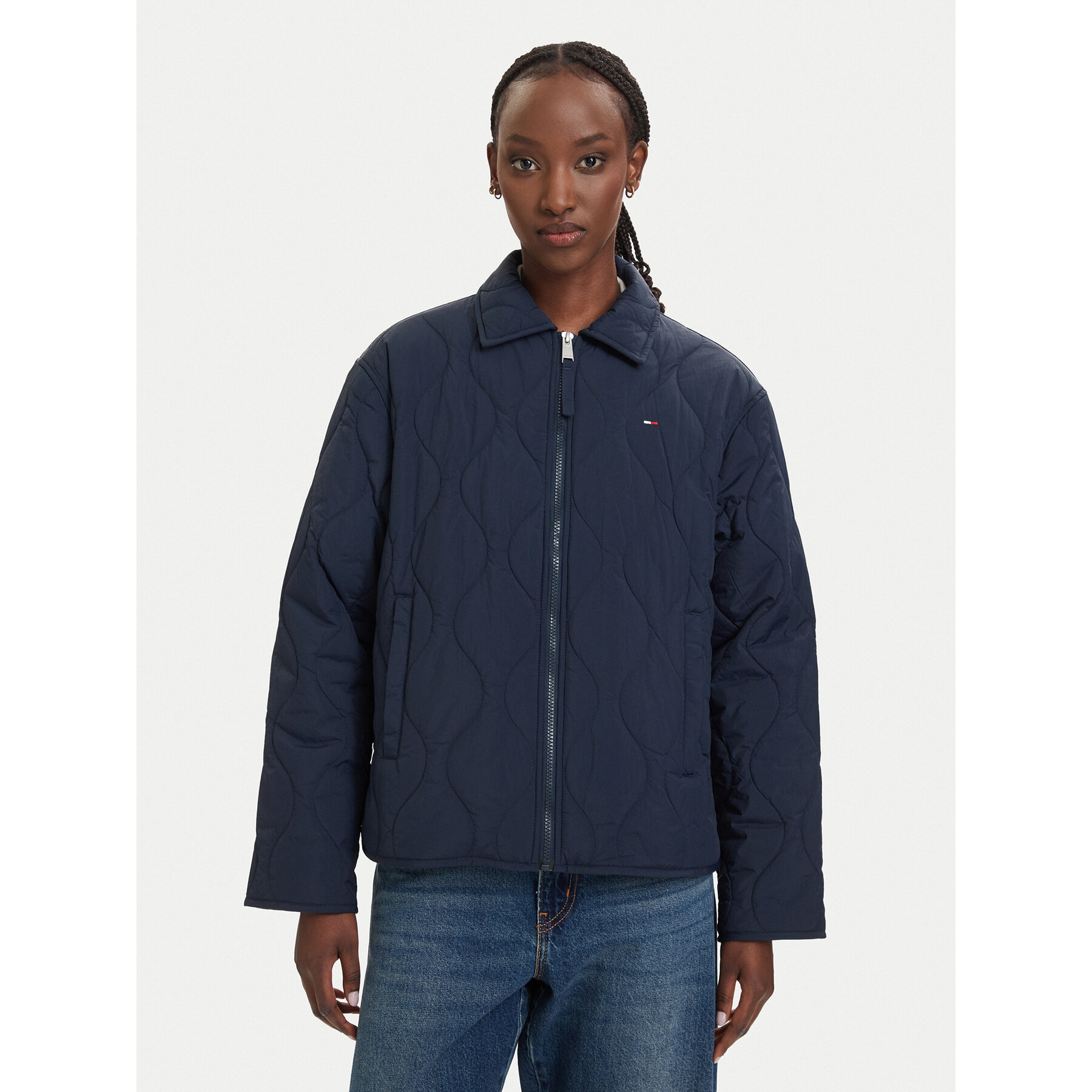 Tommy Jeans Kurtka przejściowa Tjw Coach DW0DW22909 Granatowy Regular Fit