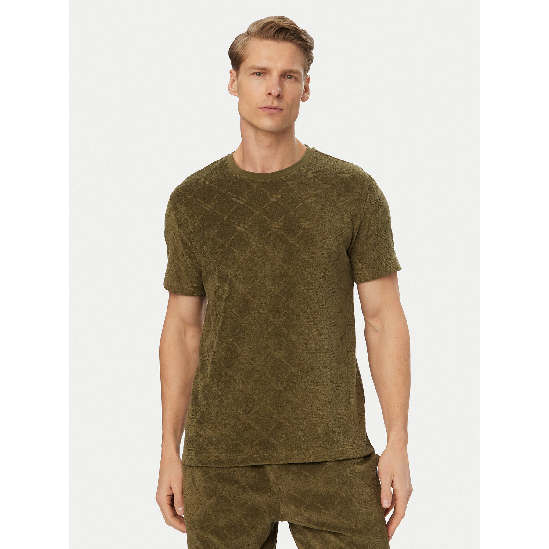 Emporio Armani T-Shirt EM000692 AF20449 F7014 Zielony Regular Fit