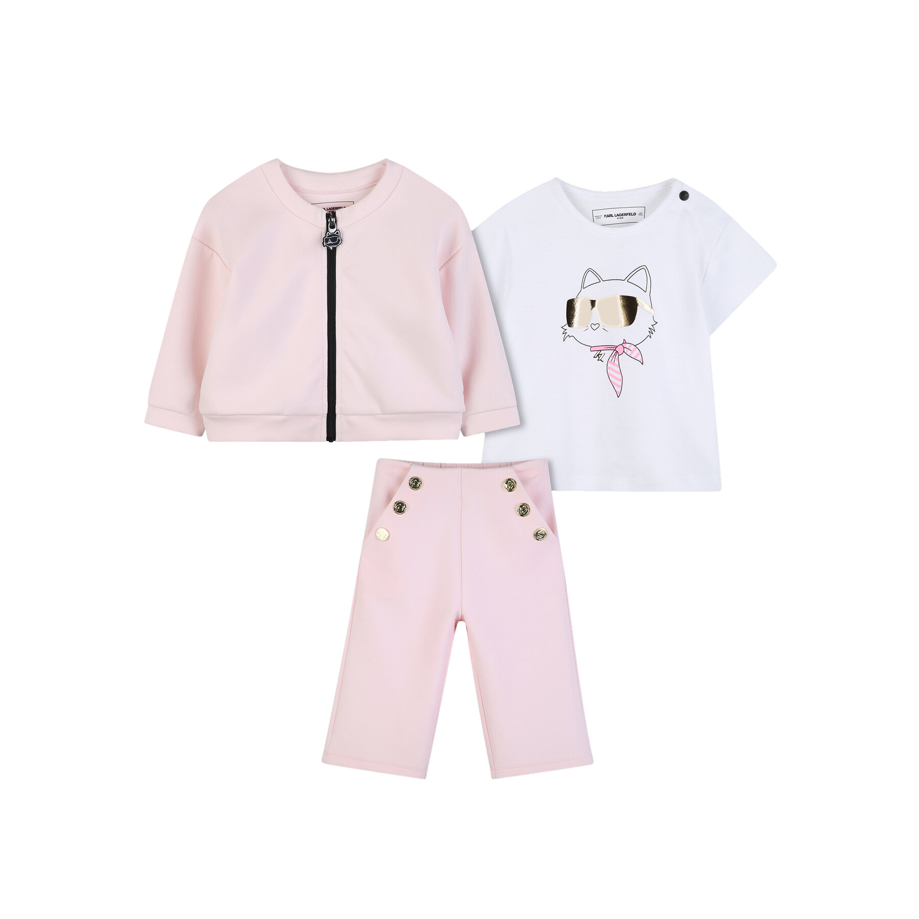 Karl Lagerfeld Kids Komplet dresowy Z31056 S Różowy Regular Fit