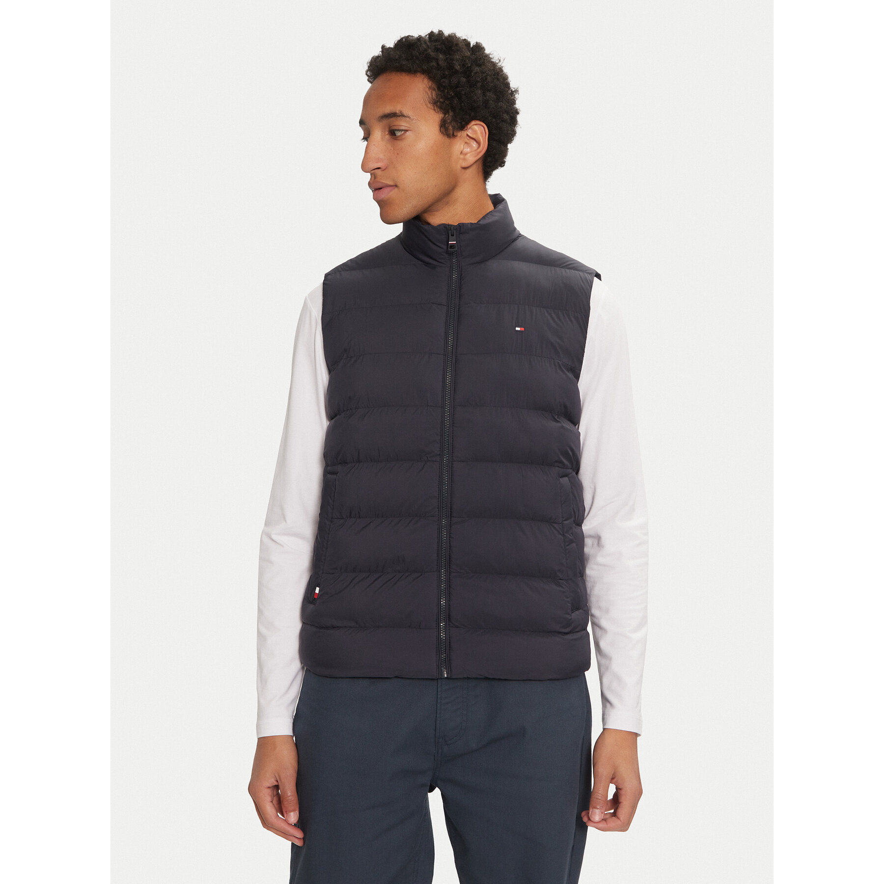Tommy Hilfiger Kamizelka MW0MW37255 Granatowy Regular Fit