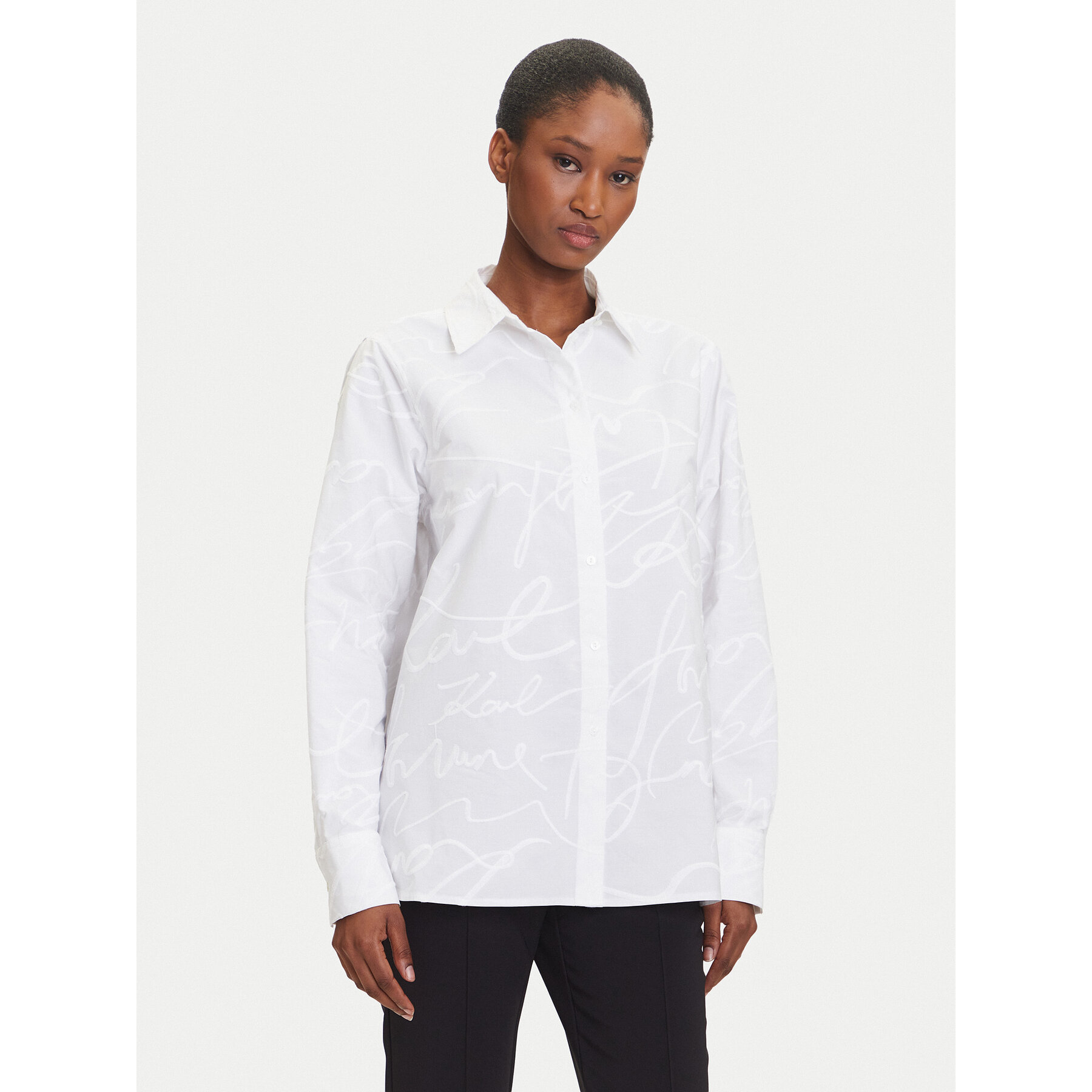 KARL LAGERFELD Koszula A3W11021 Biały Regular Fit