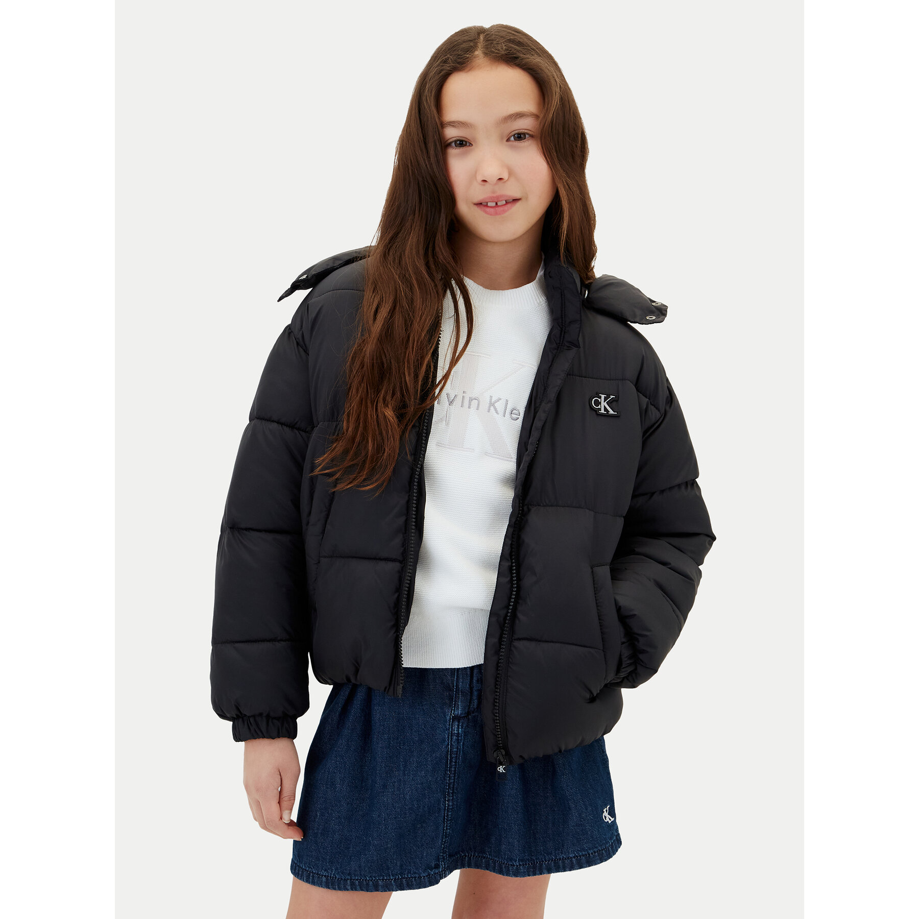 Calvin Klein Kurtka zimowa LVCKTJM02G Czarny Regular Fit