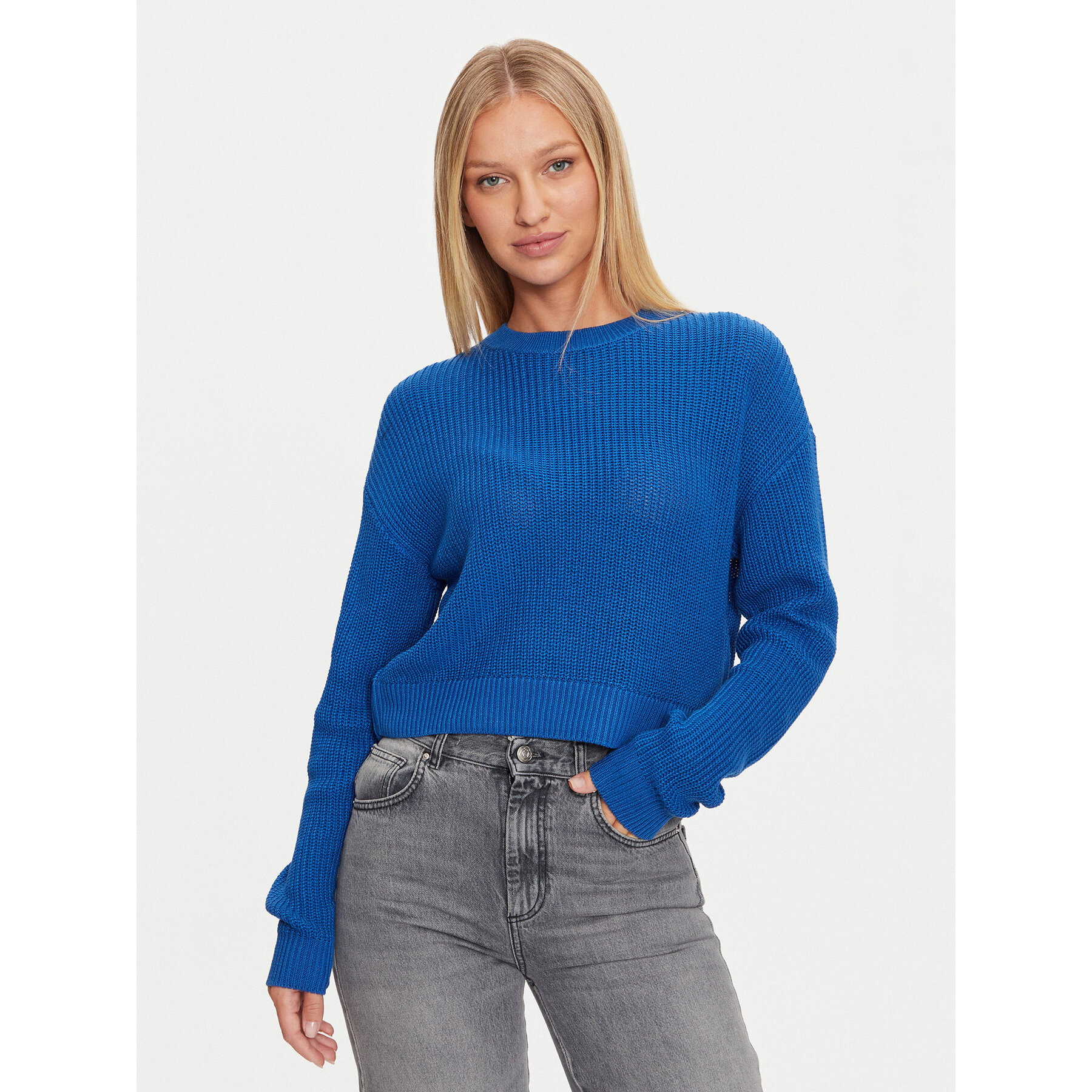 Noisy May Sweter Maysa 27021536 Niebieski Relaxed Fit