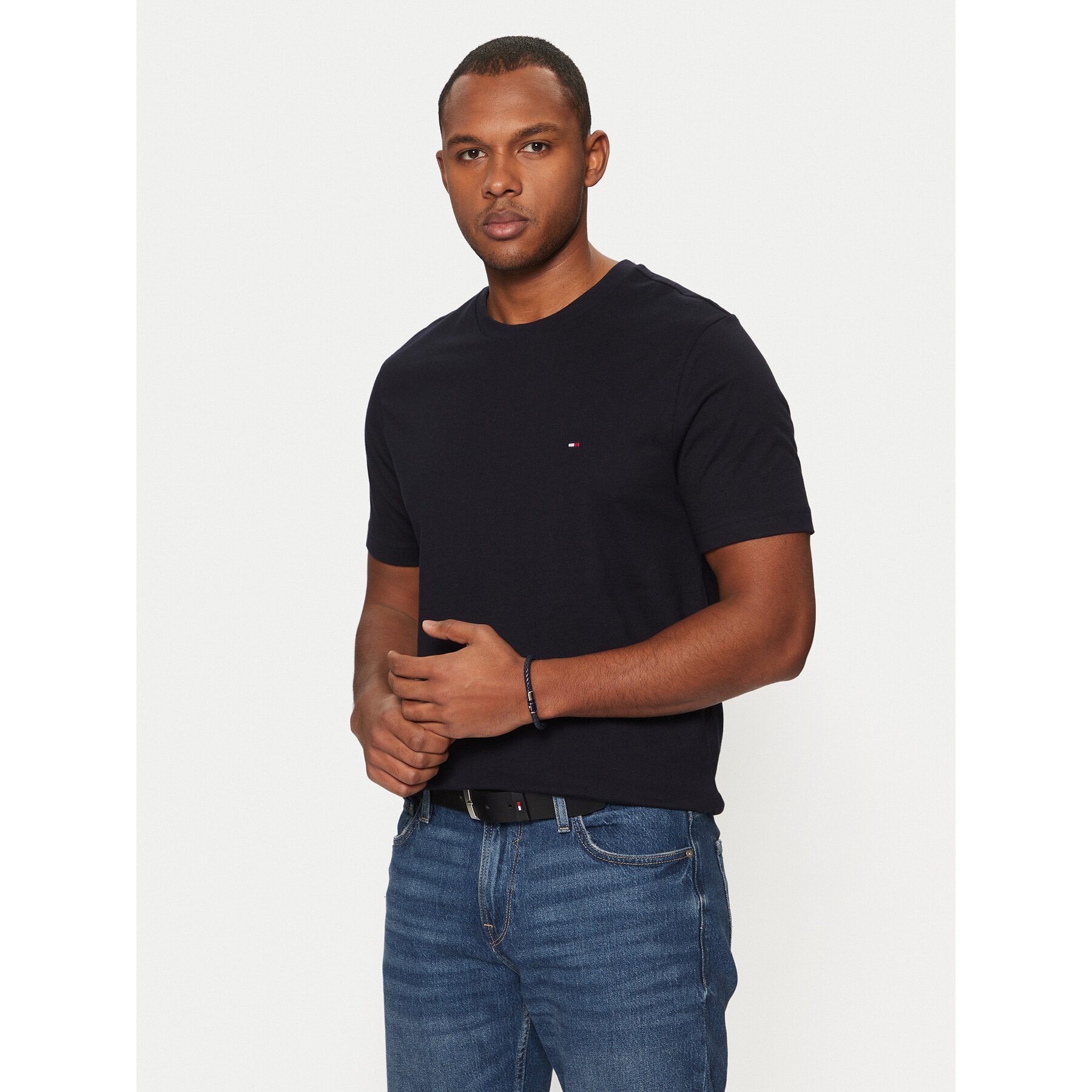 Tommy Hilfiger T-Shirt Essential MW0MW37267 Granatowy Regular Fit