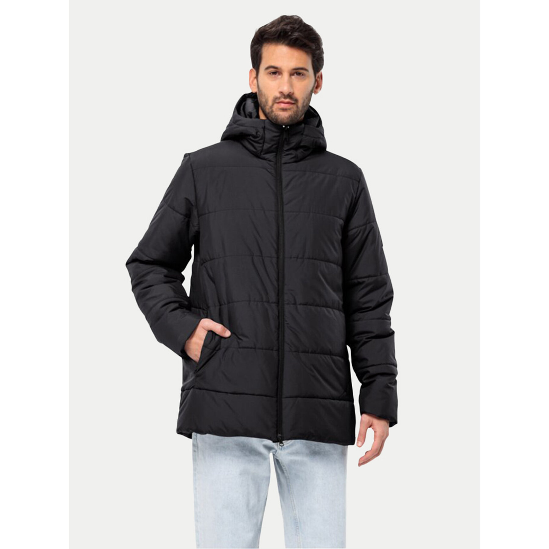 Jack Wolfskin Kurtka zimowa Deutzer 1207451 Czarny Regular Fit