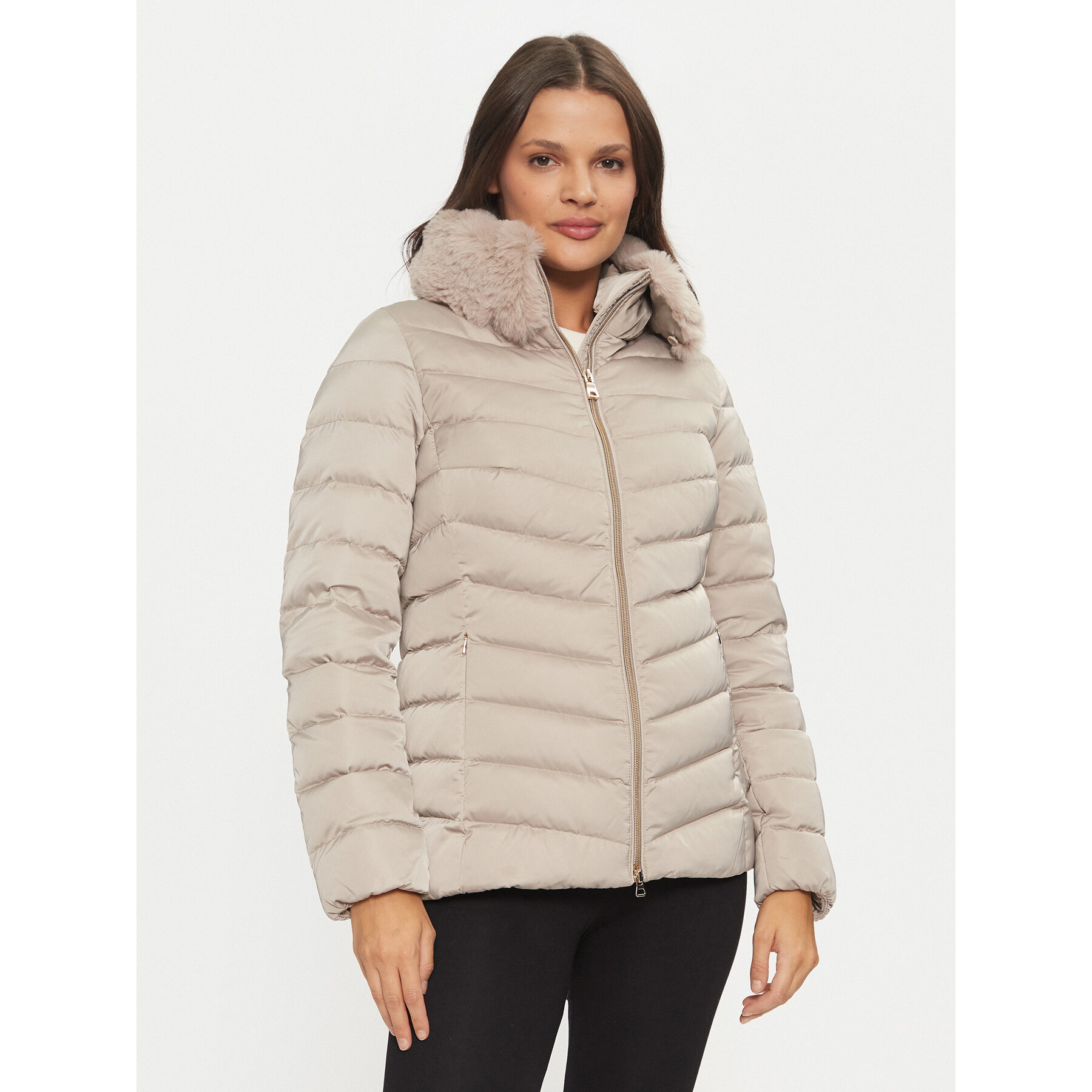 Geox Kurtka puchowa Calithe W4626T T3122 F5025 Beżowy Regular Fit