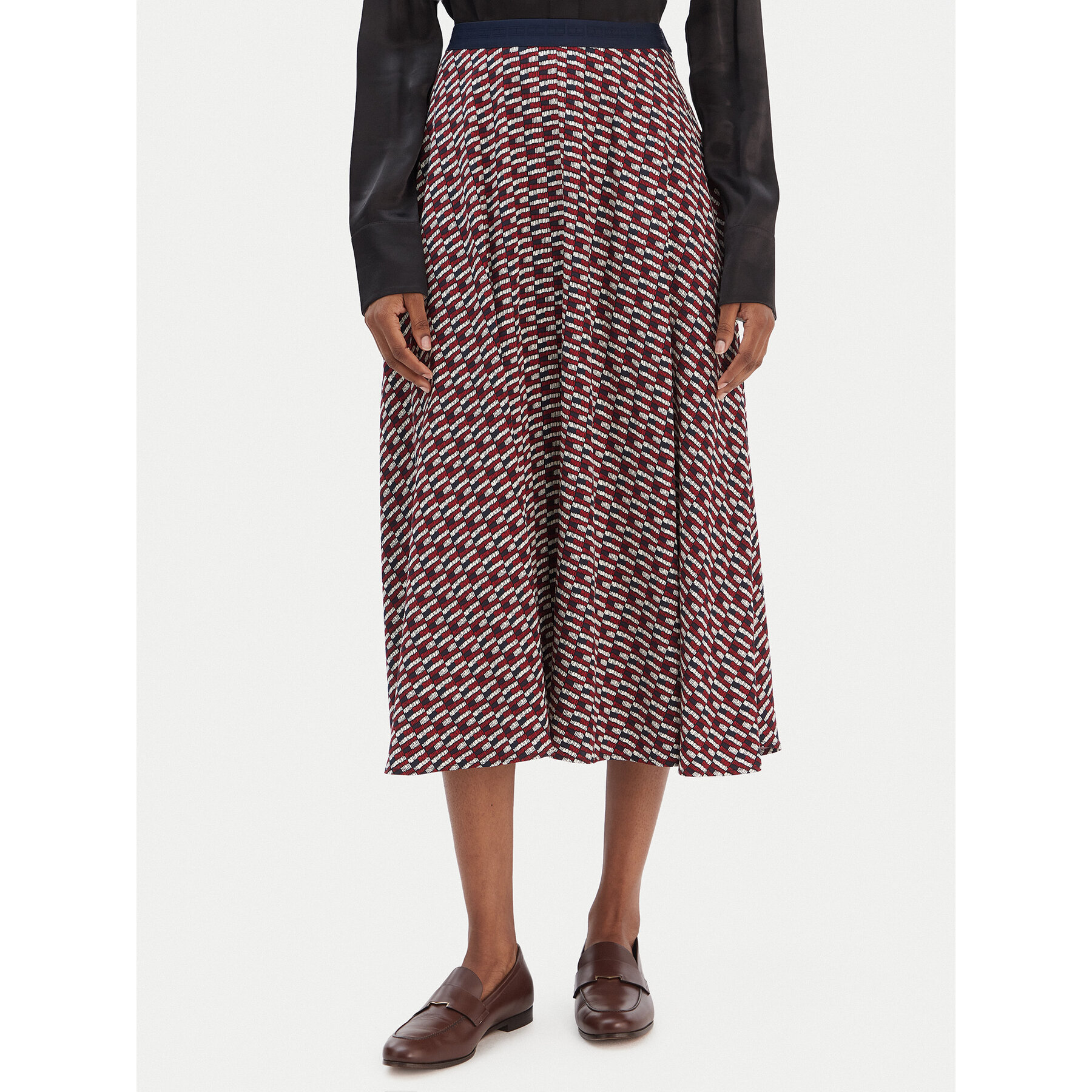 Tommy Hilfiger Spódnica trapezowa WW0WW49373 Bordowy Regular Fit