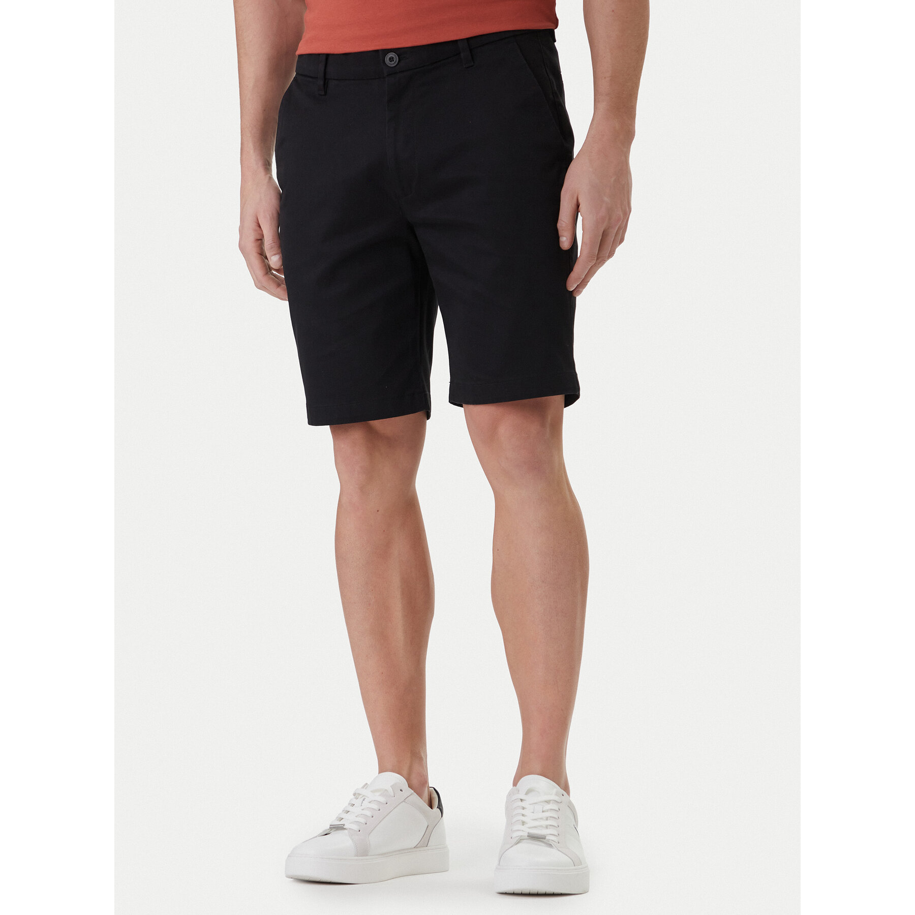 Calvin Klein Szorty materiałowe LV04LF601G Czarny Regular Fit