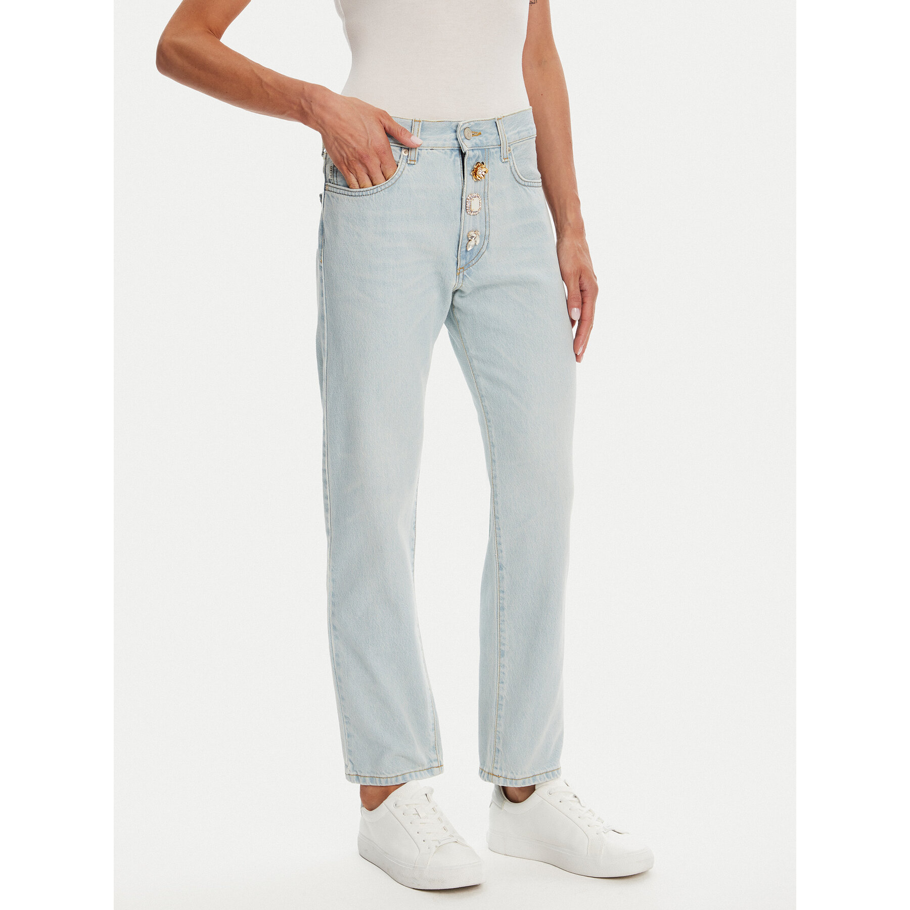 ViCOLO Jeansy DD5213 Błękitny Relaxed Fit