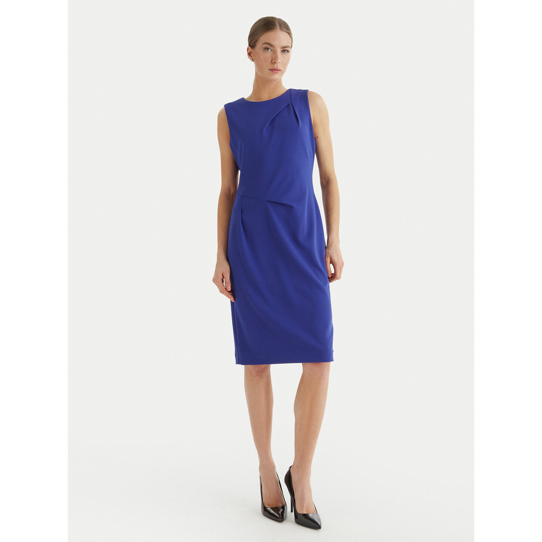 Calvin Klein Sukienka koktajlowa LV044F018G Niebieski Slim Fit
