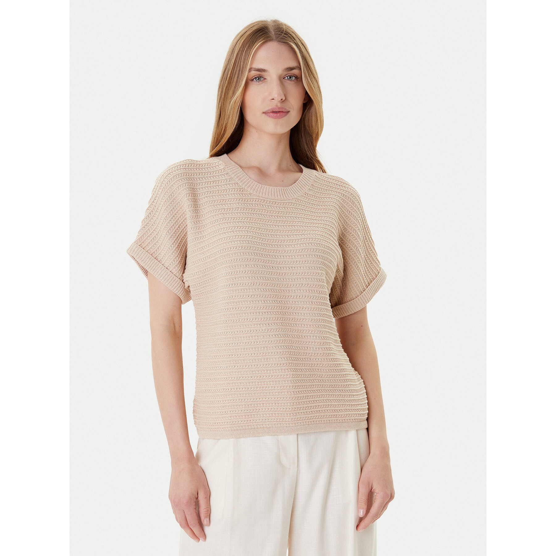 Morgan Sweter 252-MVIET Beżowy Relaxed Fit